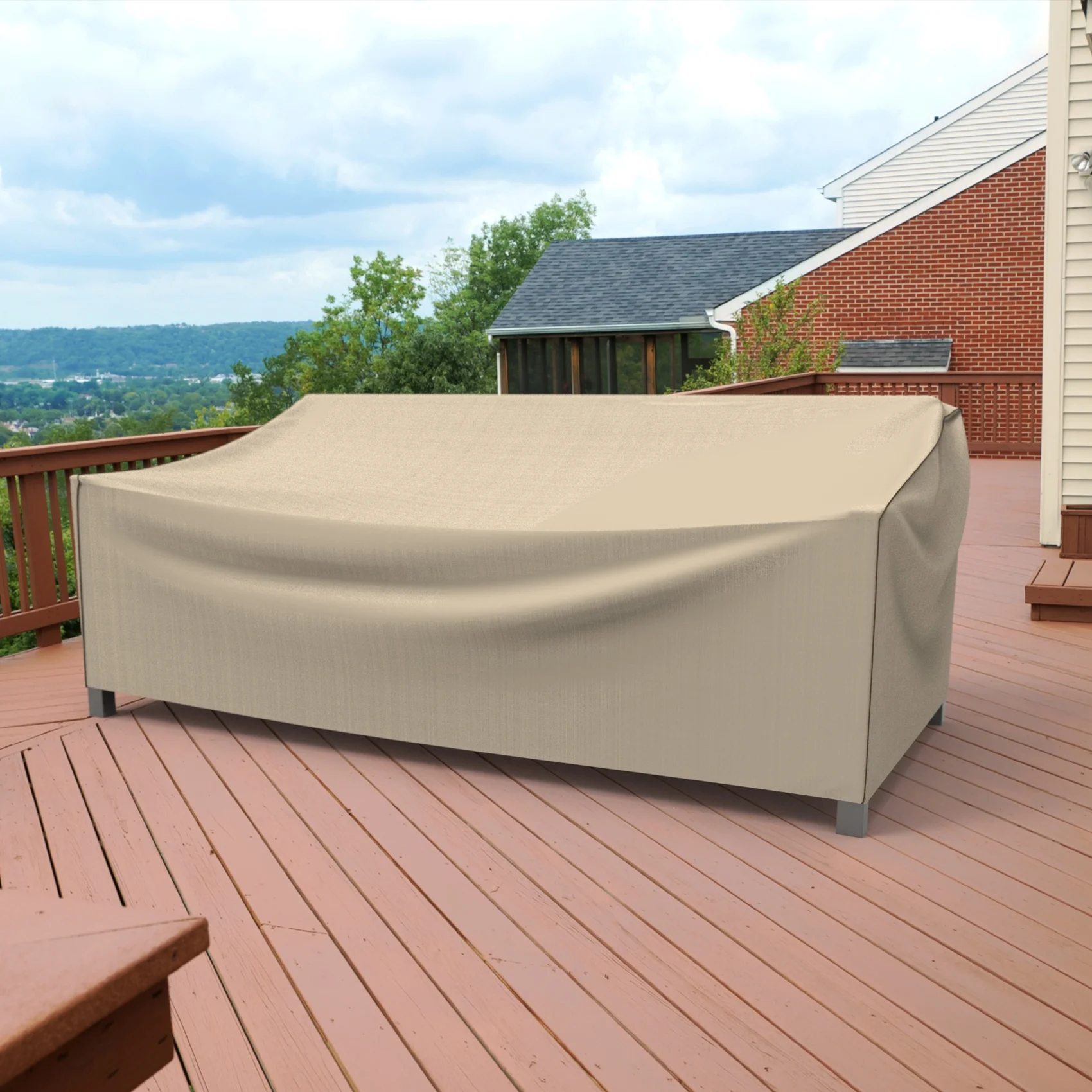 Budge Black Ivory StormBlock? Mojave Patio Sofa Cover - 79L x 41W x 39H in.