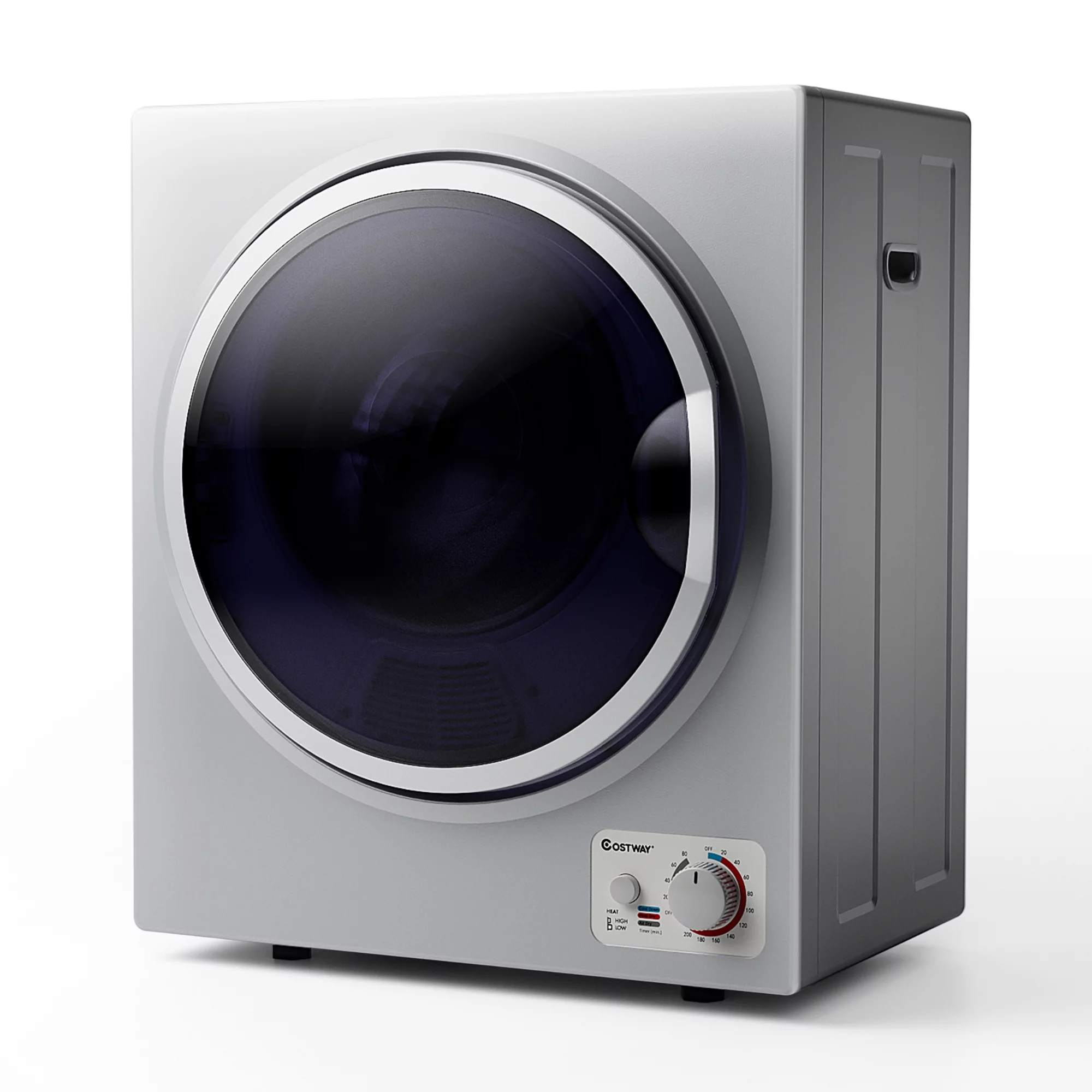 Costway Electric Tumble Compact Laundry Dryer Stainless Steel Wall Mounted 1.5 cu .ft.