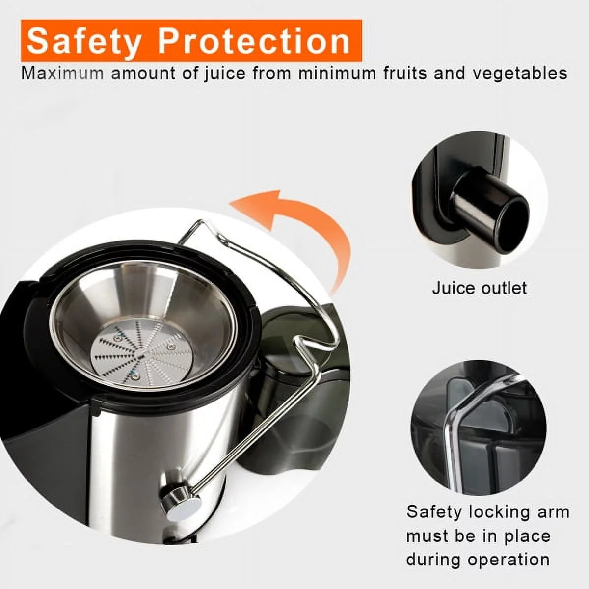 800W 110V Blender Home Use Multi-function Electric Juicer US Plug Black