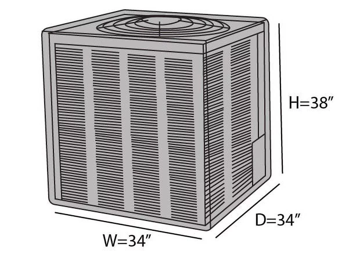 Covermates Air Conditioner Cover - Weather Resistant Outdoor Cover, Air Conditioner Winter Cover for Outdoor Units, Elite 300D Polyester, 34W x 34D x 38H, Charcoal