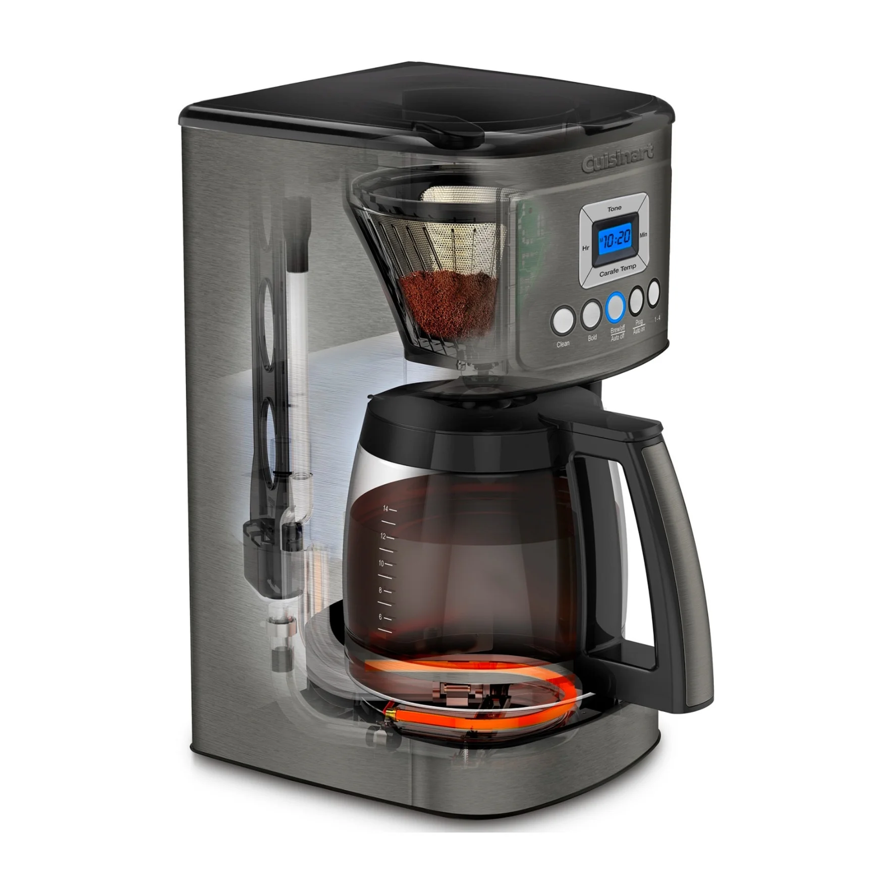 Cuisinart DCC-3200BKS 14-Cup Programmable Coffeemaker with Ground Coffee Bundle