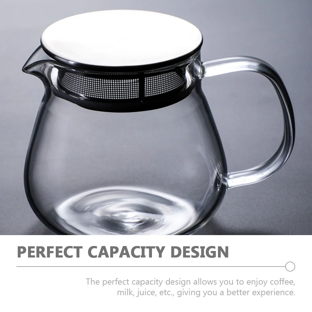 Coffee Pot 4 Pcs Creative Juice Kettle with Drain Net Simple Glass Water Bottle High Capacity Travel