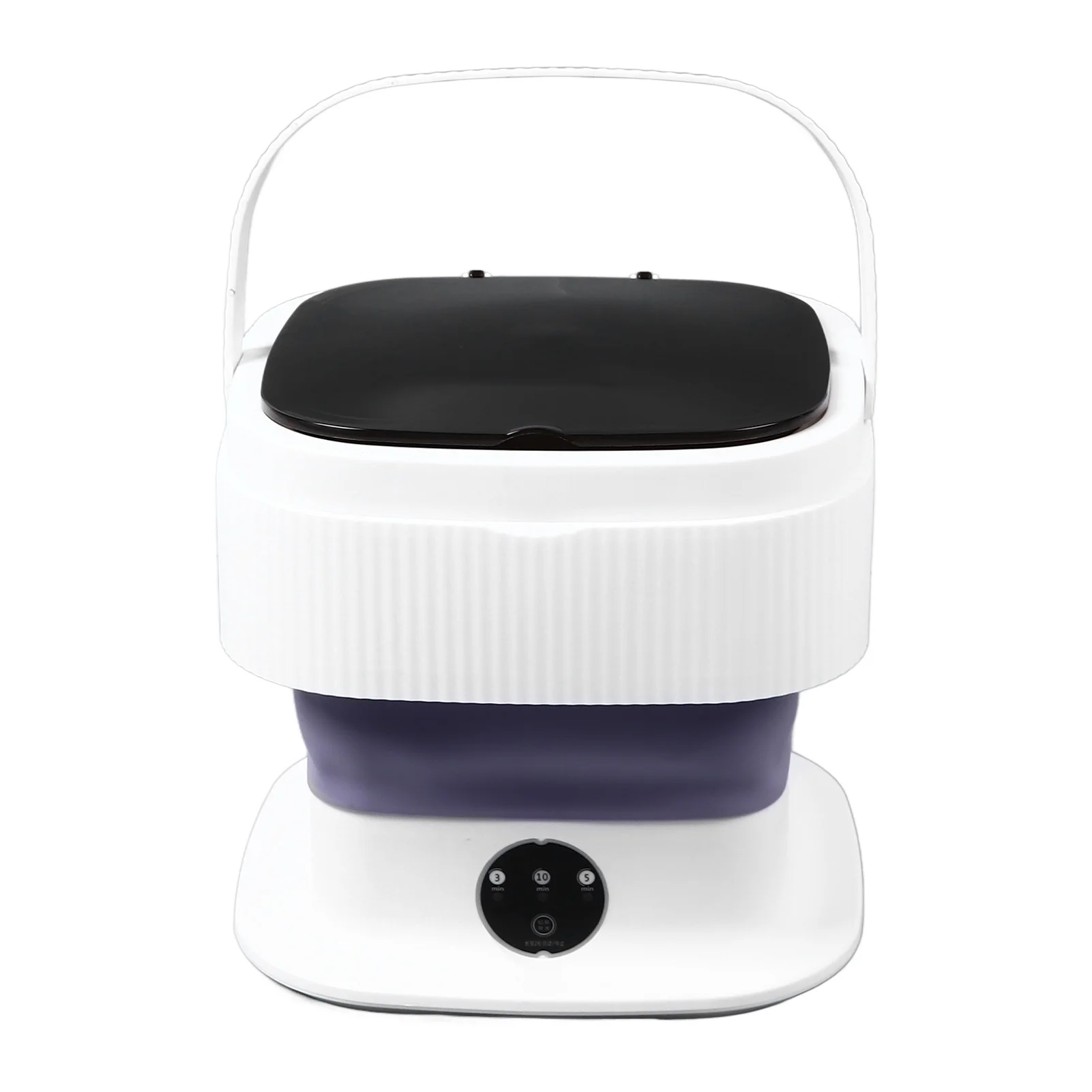 Foldable Washing Machine 10L Capacity Portable Mini Washer for Baby Clothes Underwear Socks US Plug 100 to 240V Purple