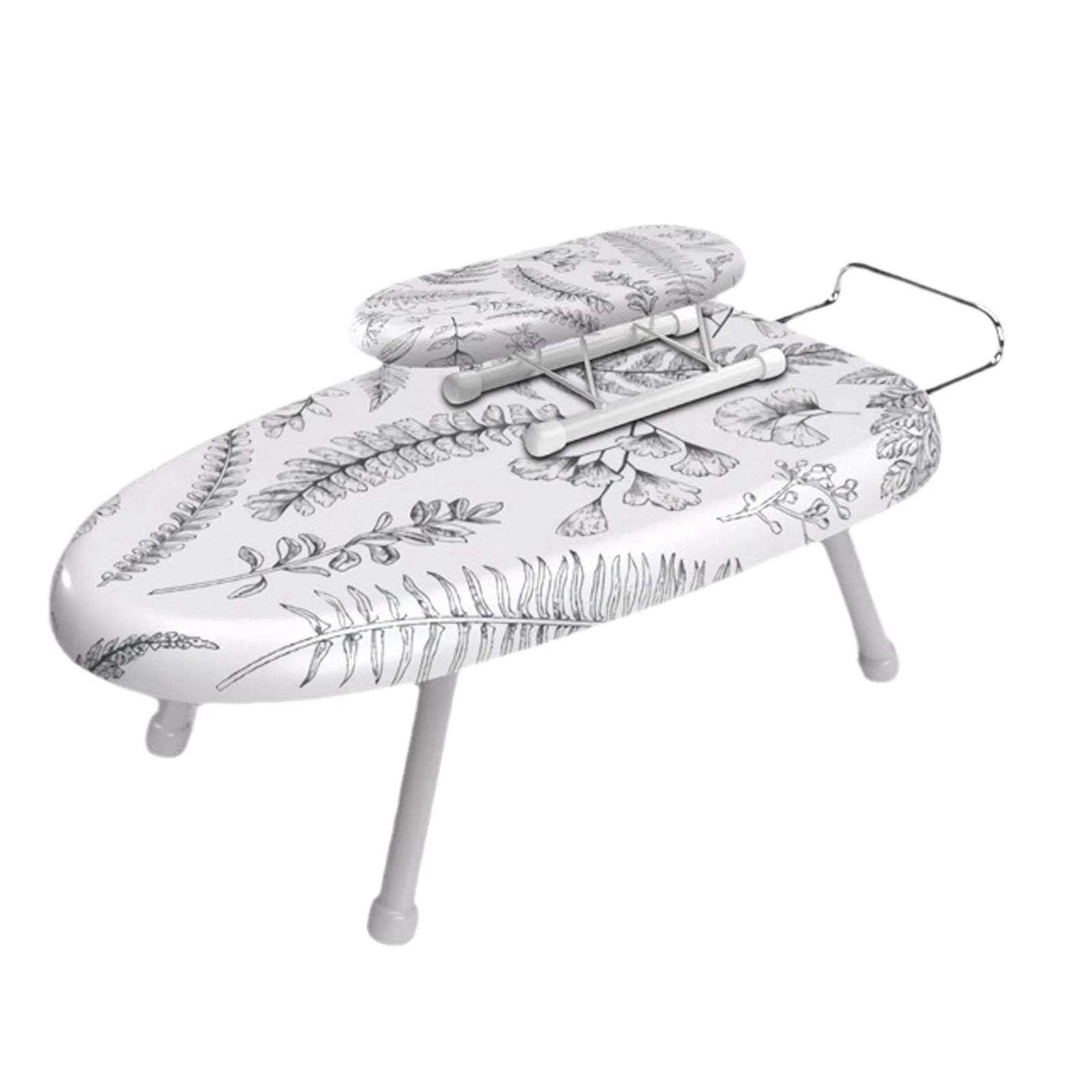 jicheng Mini Desktop Ironing Board, Space Saving Ironing Table with Foldable Legs, Small C