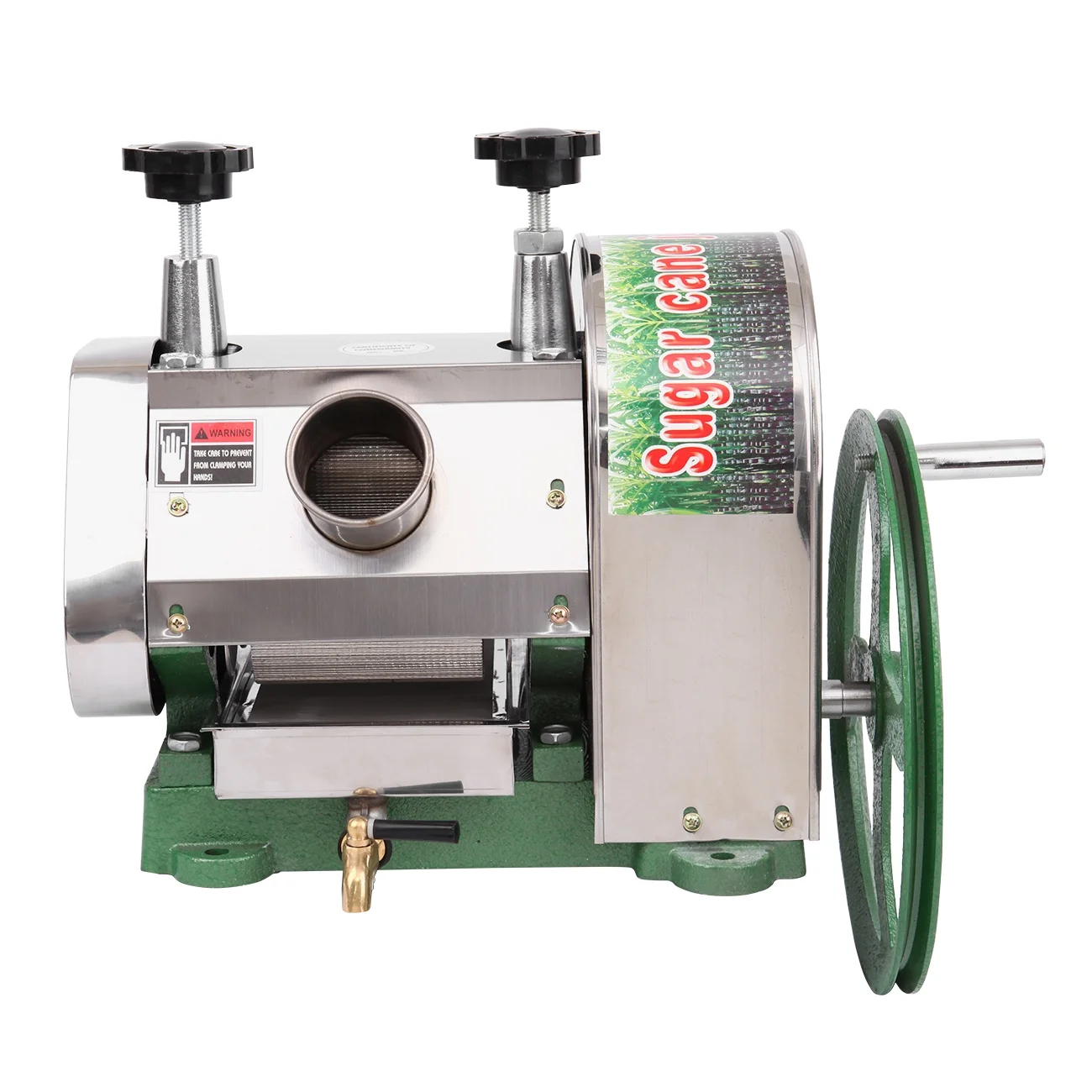 IVV Commercial Manual Sugar Cane Press Juicer Machine Extractor Mill Juice, 50kg/h, Silver