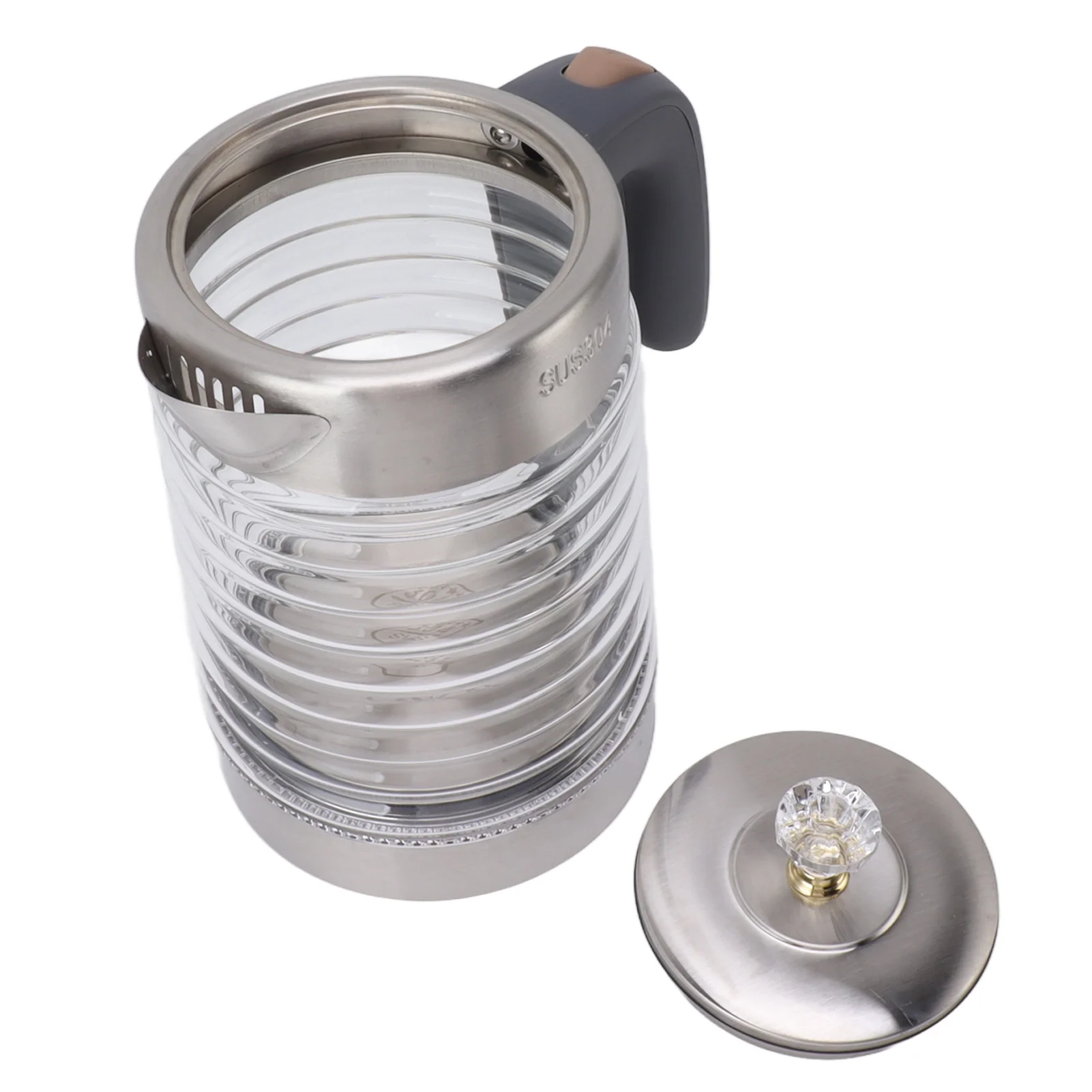 2L Electric Kettle 2200W High Power Auto Shutoff and Boil Dry Protection Electric Glass Tea Kettle EU Plug 220V