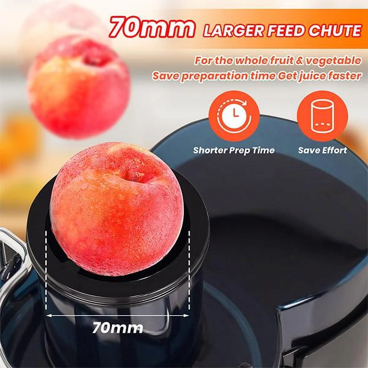 Juicer machine, 600w Juicer with Wide Chute for the Whole Fruit, Juicer Extractor 2 Speed Setting Easy to Clean Anti-Drip Function Centrifugal Juicer BPA Free