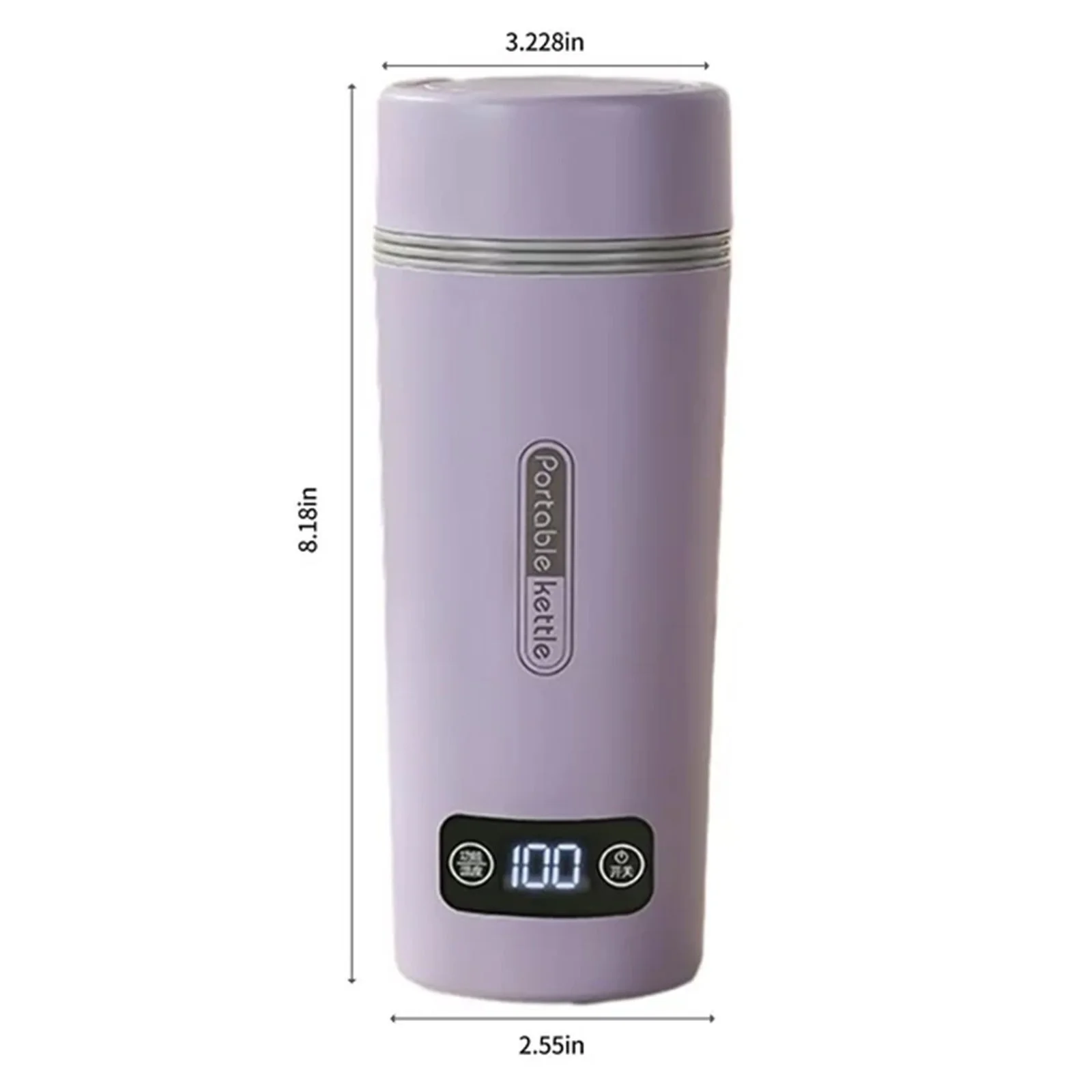 HANXIULIN Travel Electric Kettle Portable Small Mini Tea Coffee Kettle Water Boiler 350Ml Water Heater With 4 Temperature Control 304 Stainless Steel Kitchen Home