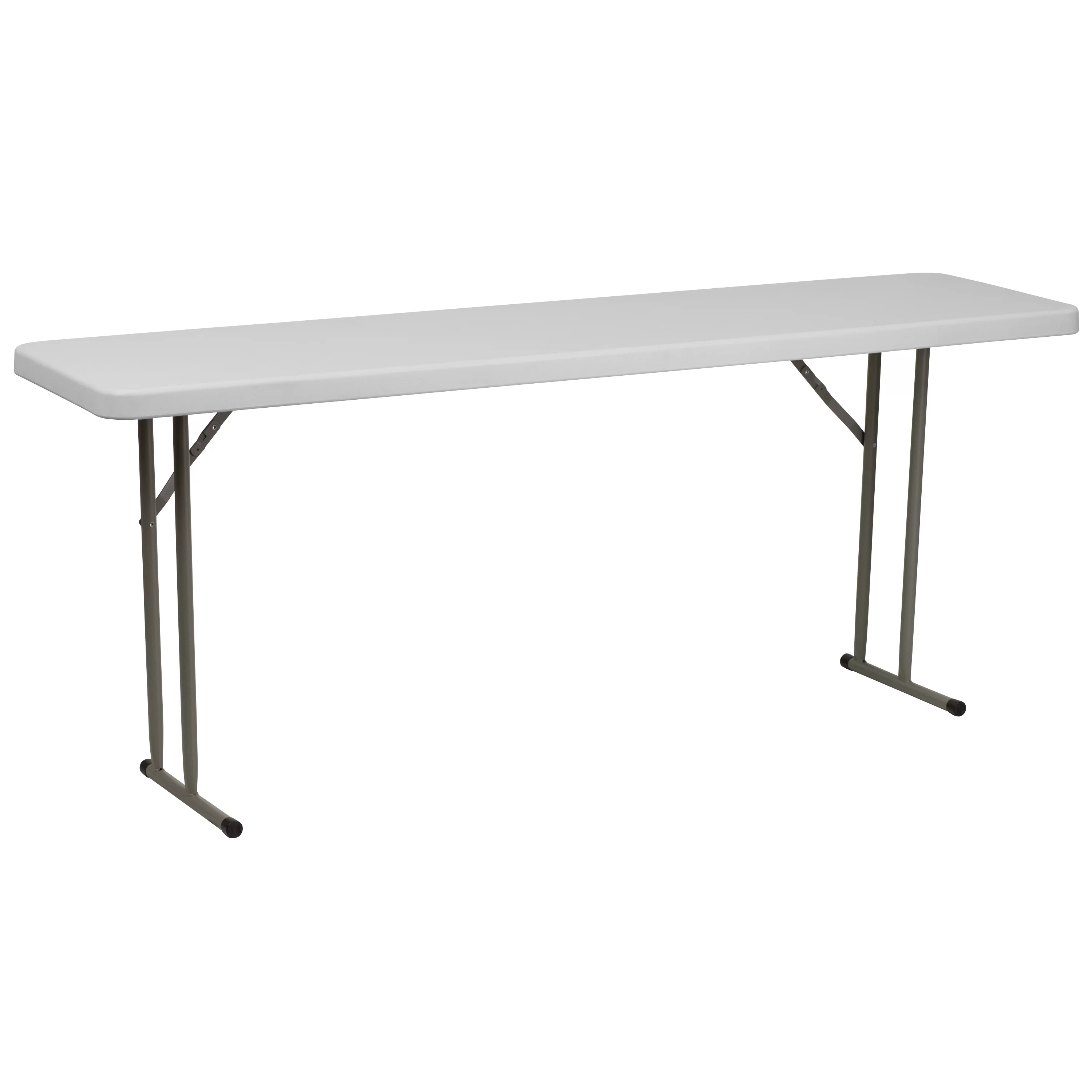 EMMA + OLIVERr 6-Foot Rectangular Plastic Folding Table with Locking Legs for Training or Seminars
