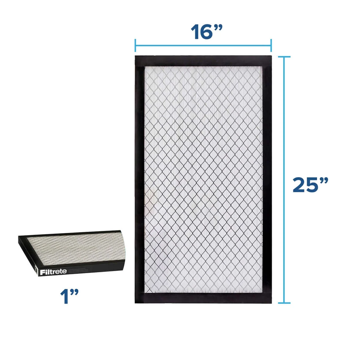 3M 2500 Series Filtrete 1' Filter, 16 x 25 x 1 (Pack of 4)