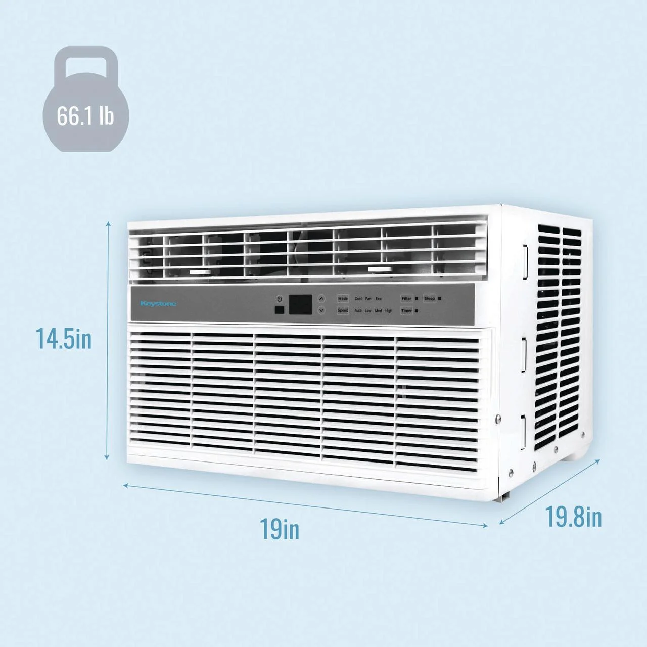 Keystone 12,000 BTU Window Mounted Air Conditioner with Remote Control, KYST121AD