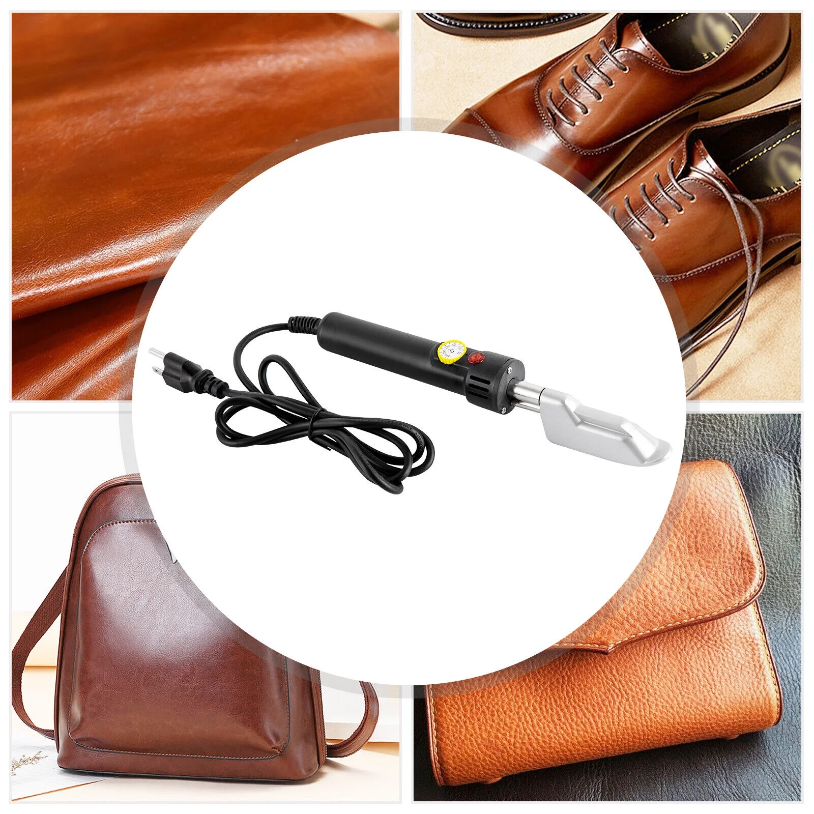 120W Corded Electric Mini Leather Iron Leather Clothes Shoes Mini Iron 50-350��