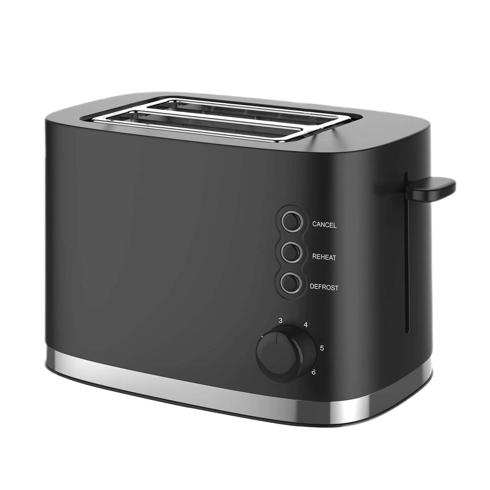 Homerr Even Toasting Toaster Easy-to-operate Toaster Home Toaster 2 Piece Bread US Plug Stainless Steel Wide Slot Fast Heating Detachable Crumb Tray DIY Breadfast Waffles Bagel