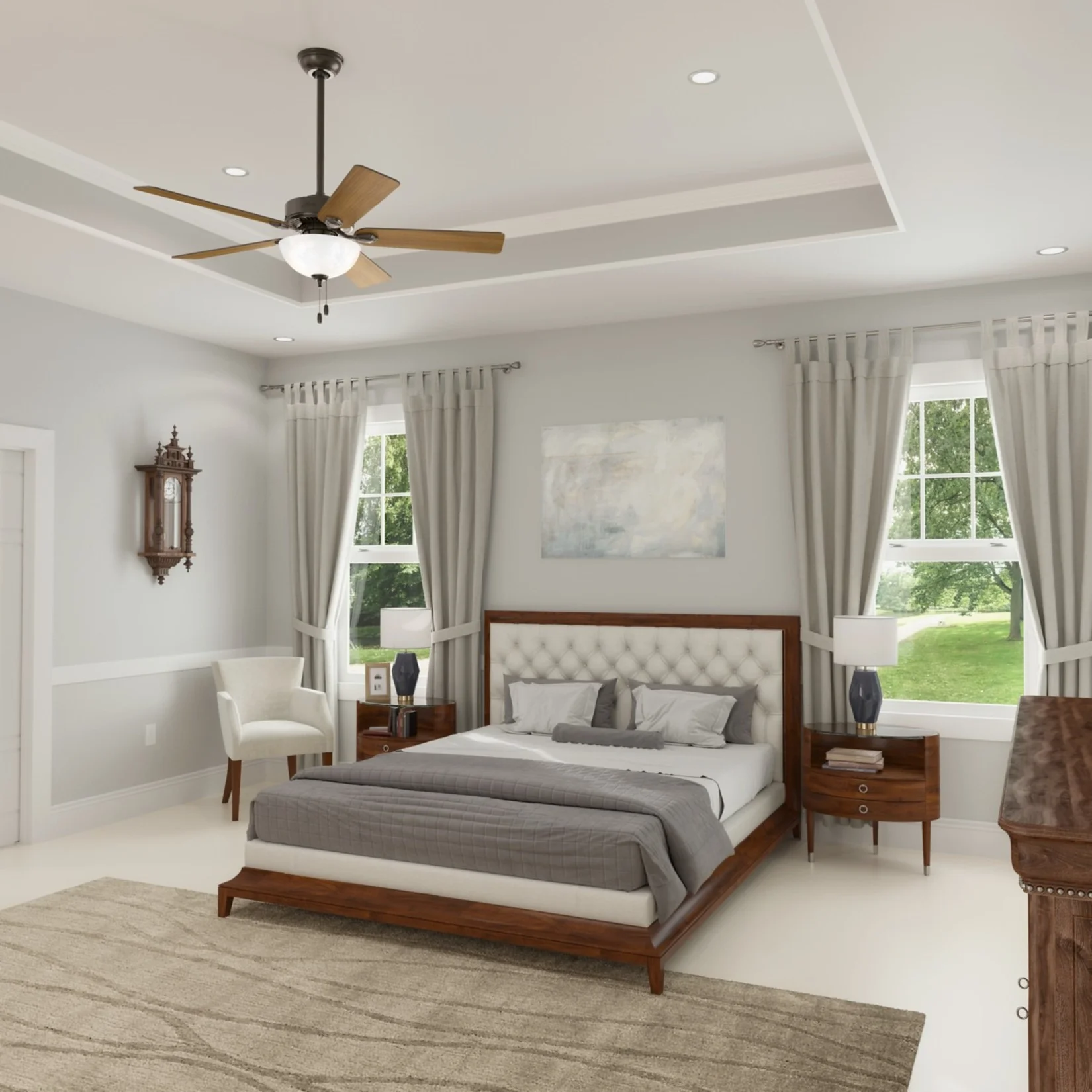 Hunter Fan Company Swanson 52 Inch Ceiling Fan w/ LED Light & Pull Chain, Bronze