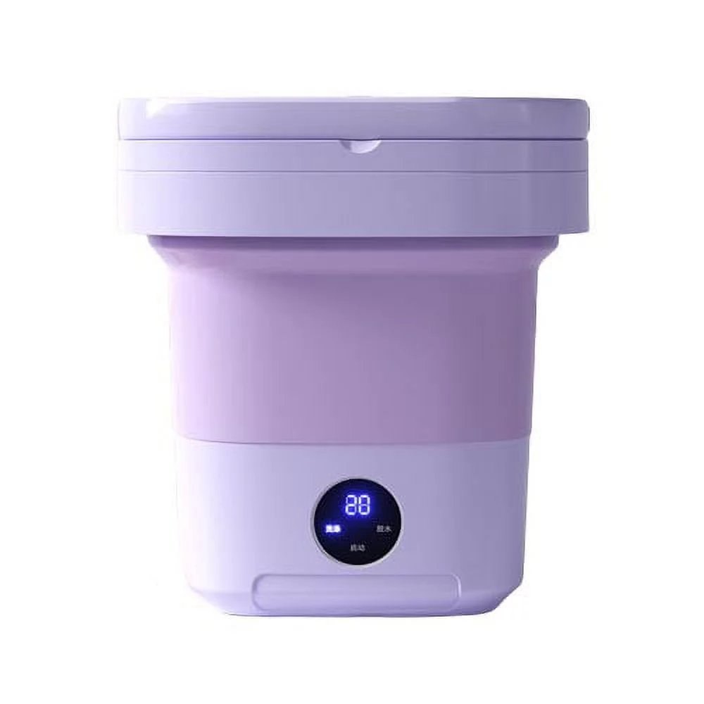 FLYUIO Mini Washing Machine Foldable Bucket Type Laundry Clothes Washer Cleaner Travel