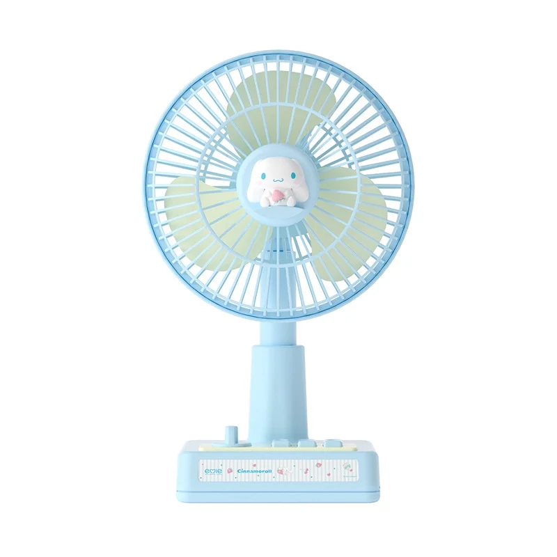 22Cm Sanrios Kawaii Cartoon Kuromi Kitty Cinnamoroll Fan Student Dormitory Desktop Desktop Small Fan Cute Rechargeable Fan
