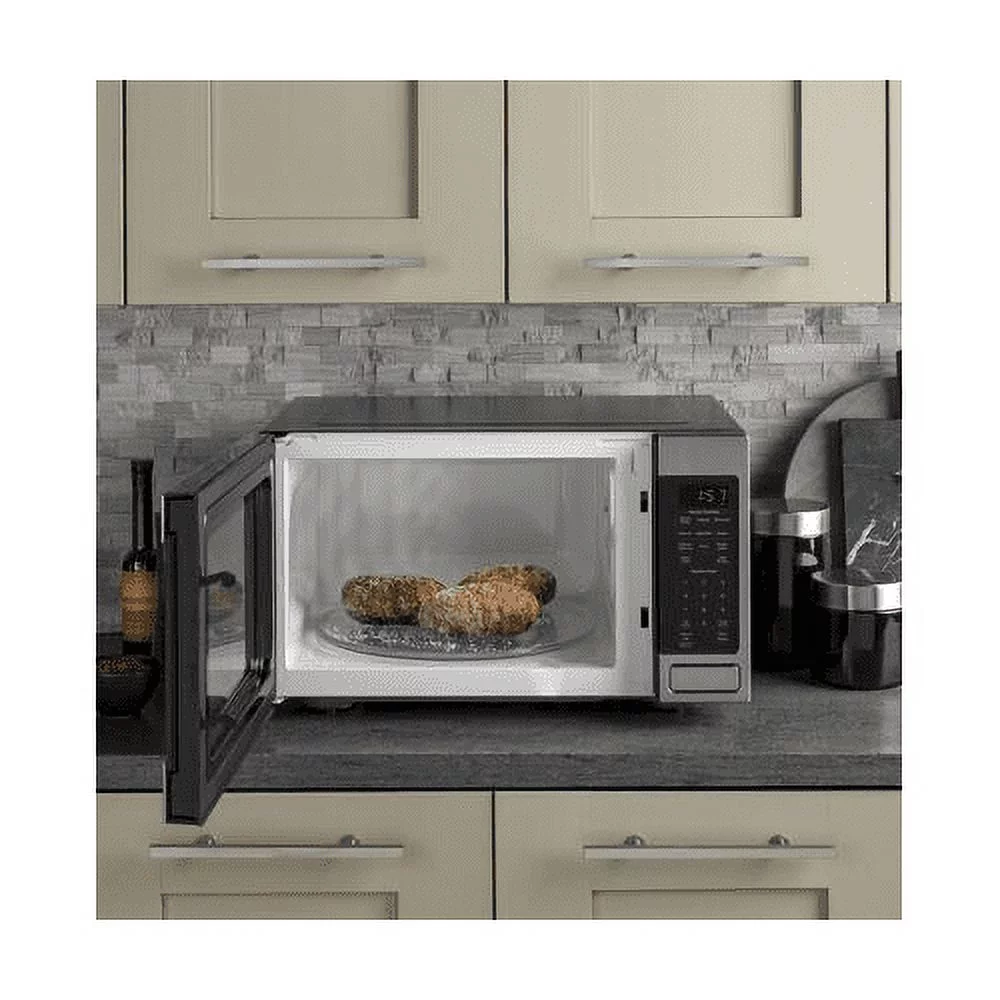 GE? 1.6 Cubic Foot Countertop Microwave Oven, Stainless Steel, JES1657SMSS