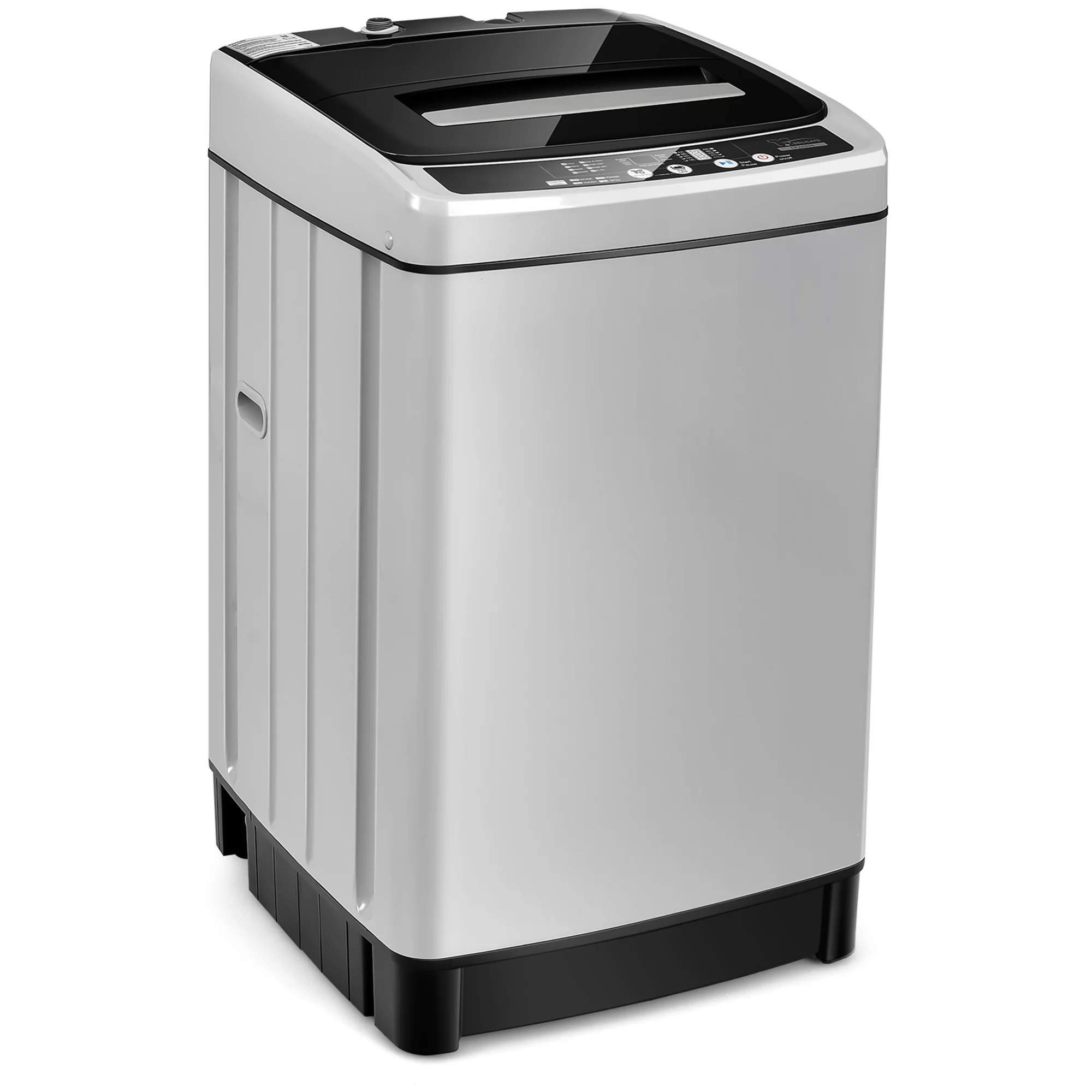 Gymax Capacity 11 lbs. Compact Full-Automatic Washing Machine Laundry Washer, Gray