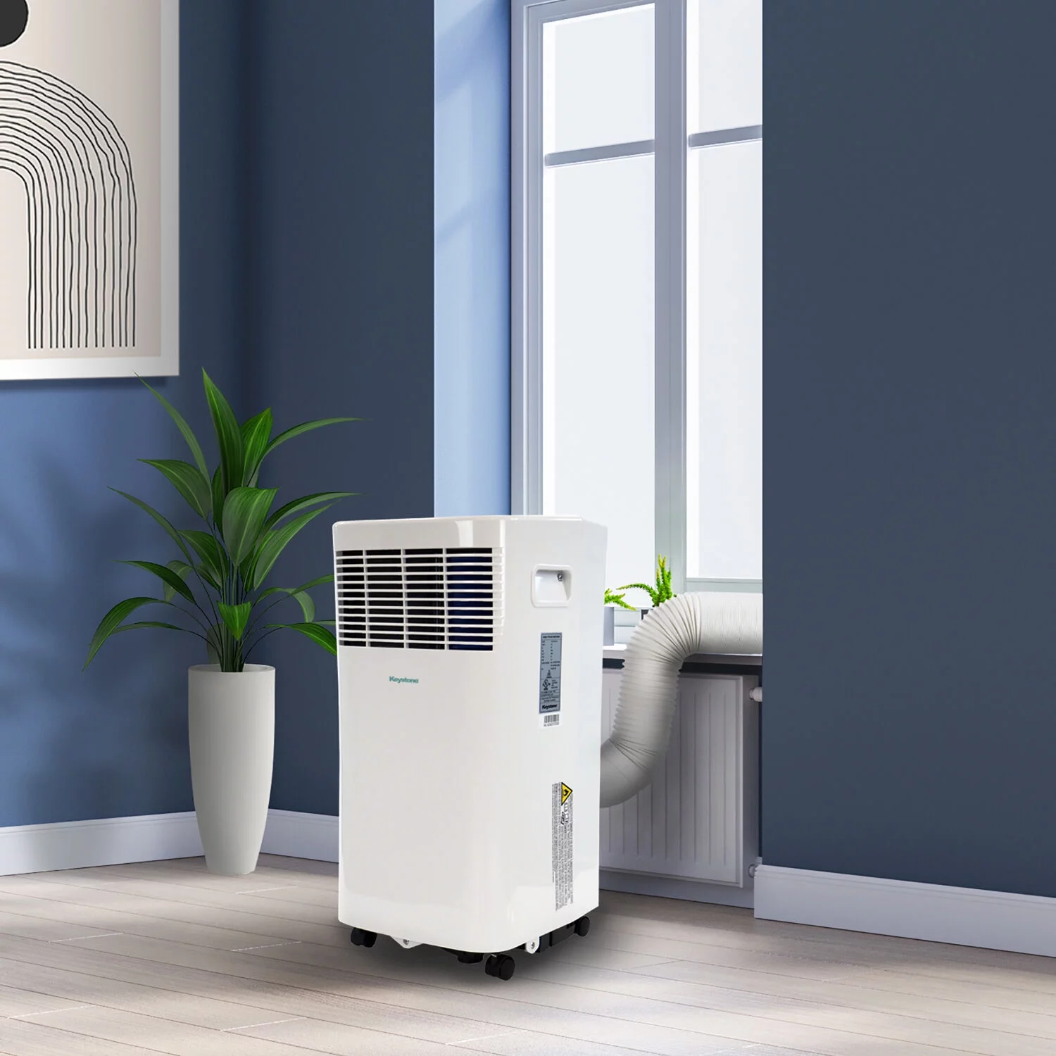 Keystone 5,000 BTU 115V Portable Air Conditioner with I Sense Remote Control for a Room up to 250 Sq. Ft.
