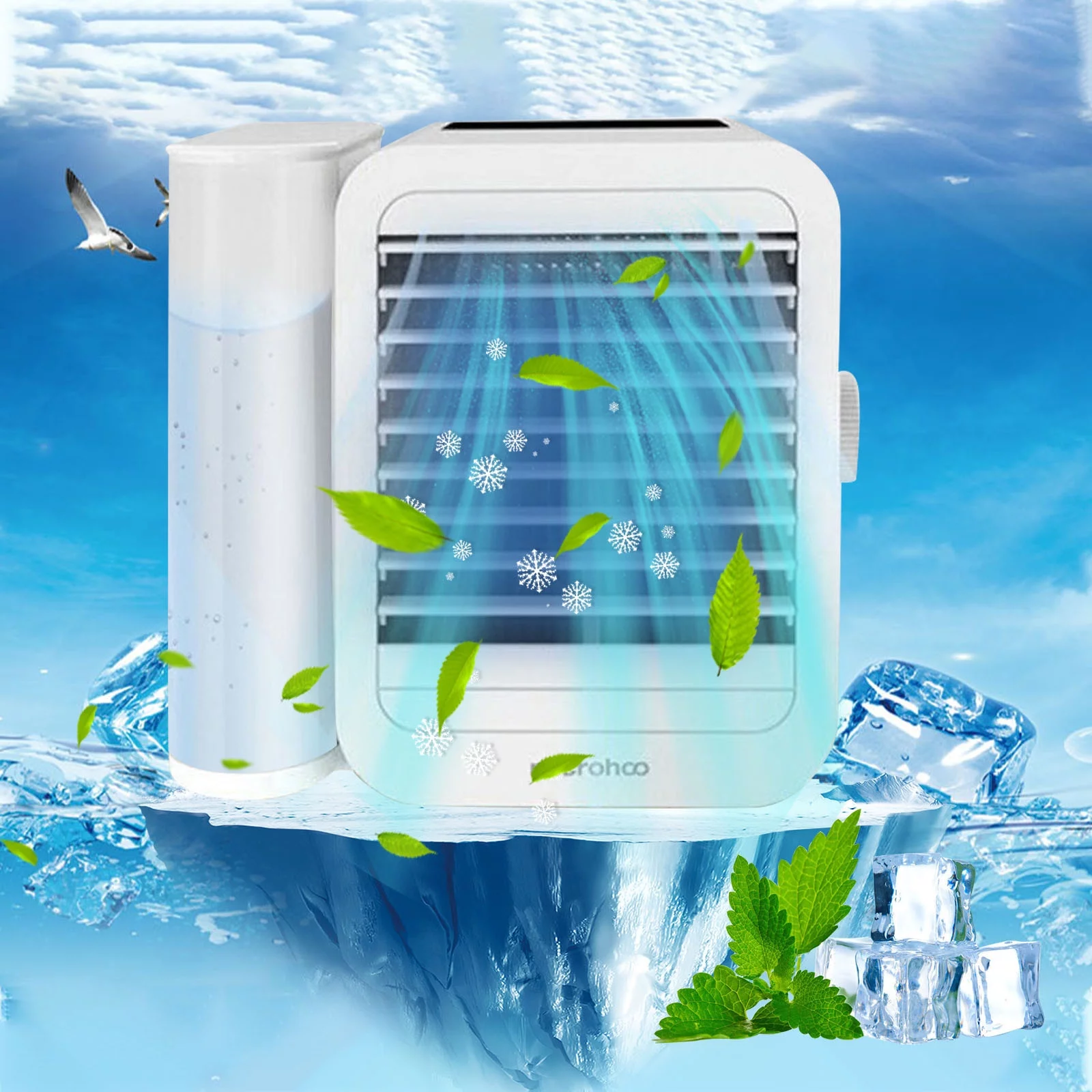 Back to School Savings! Feltree Desktop Cooler Household Usb Mini Night Regulating Fan Personal