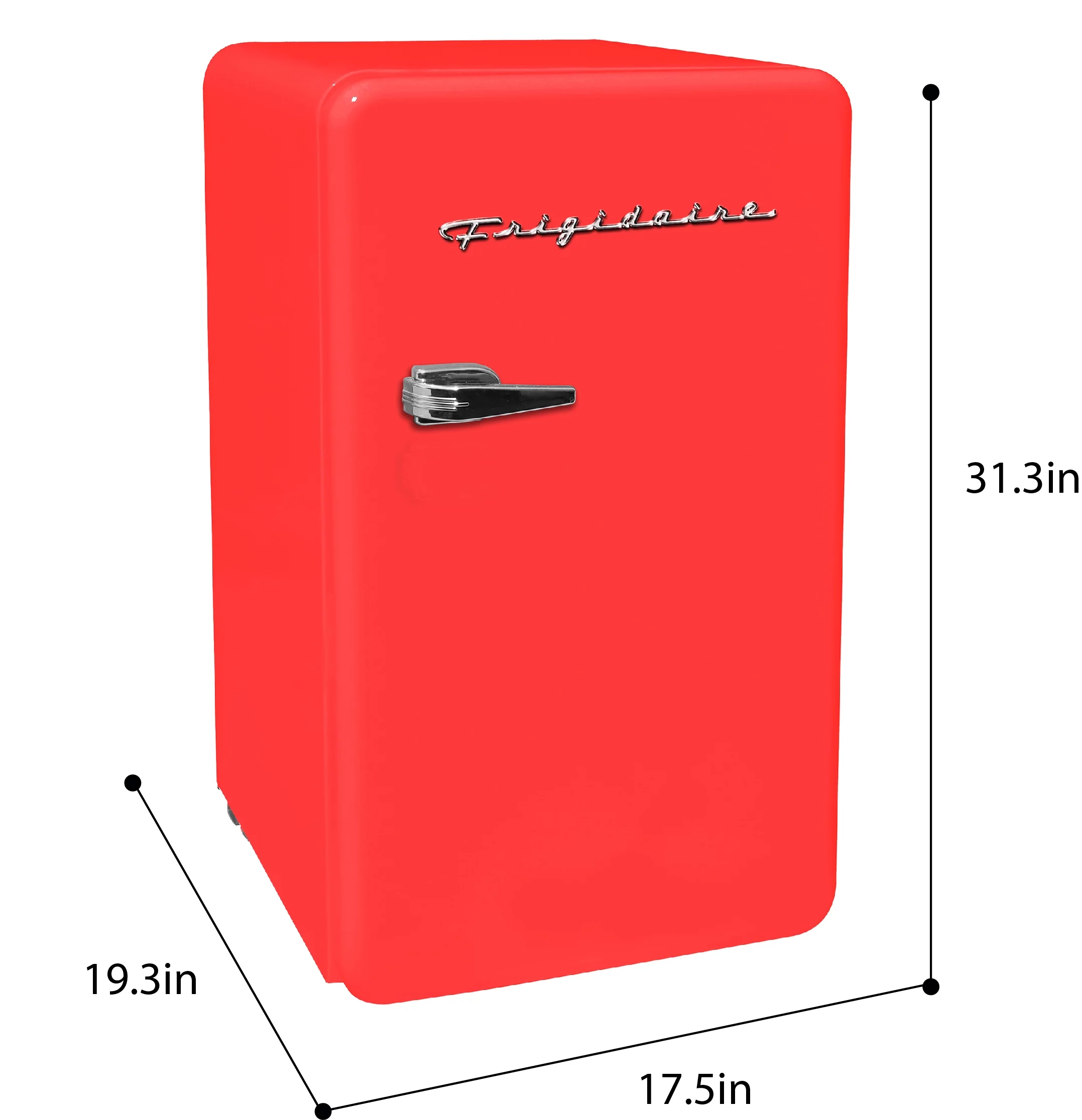 Frigidaire 3.2 Cu. ft. Single Door Retro Compact Refrigerator EFR372, Red