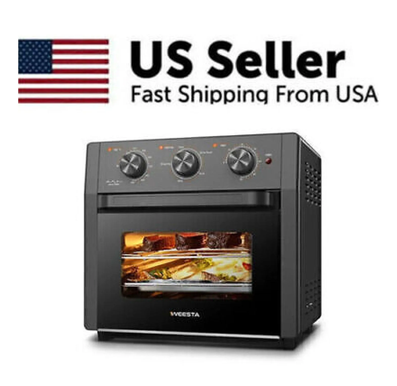 20Qt Air Fryer 1300W Electric Hot Airfryer Oven Oilless Cooker Air Frying Pan US