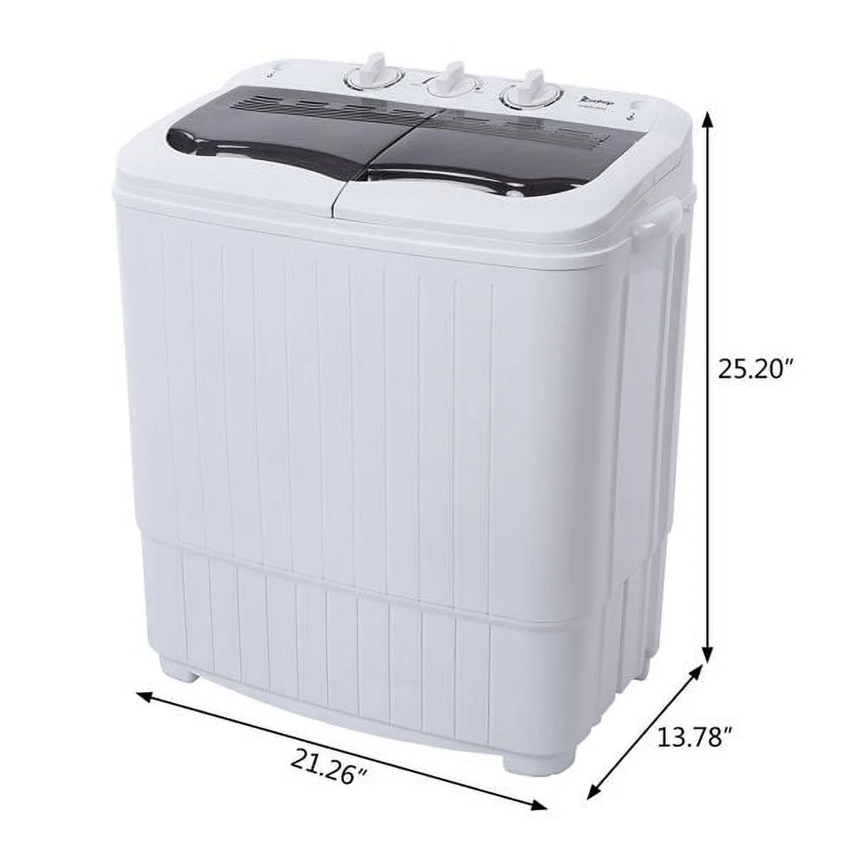 Clearance SALE! 14.3lbs Portable Washing Machine, Semi-Automatic Twin Tub Washer Machine, 14.3(7.7 6.6)lbs Spinner & Control Knobs & Timer Function for Camping Apartments Dorms RV's