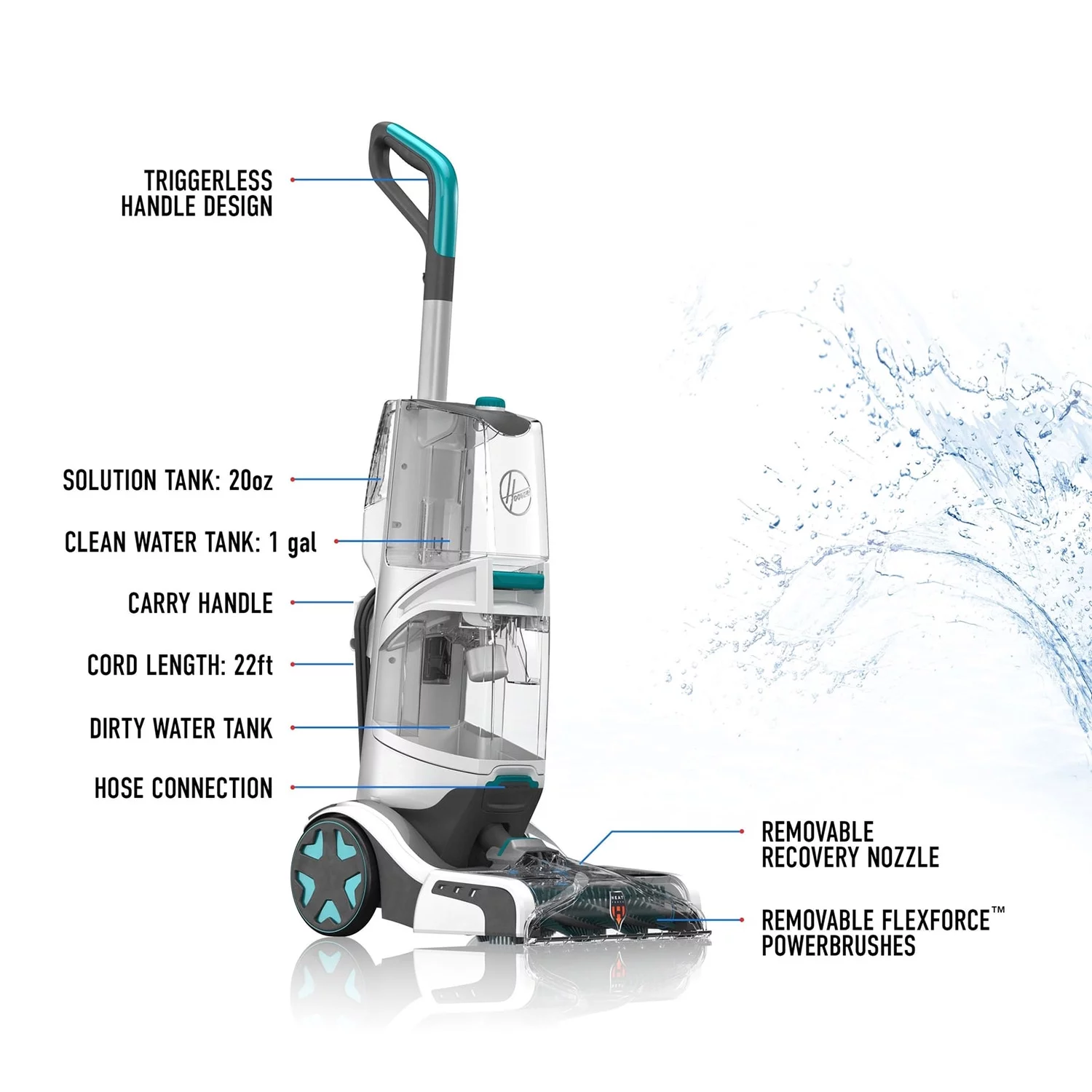 Hoover SmartWash Upright Deep Carpet Cleaner Washer Scrubber & Shampooer Vacuum
