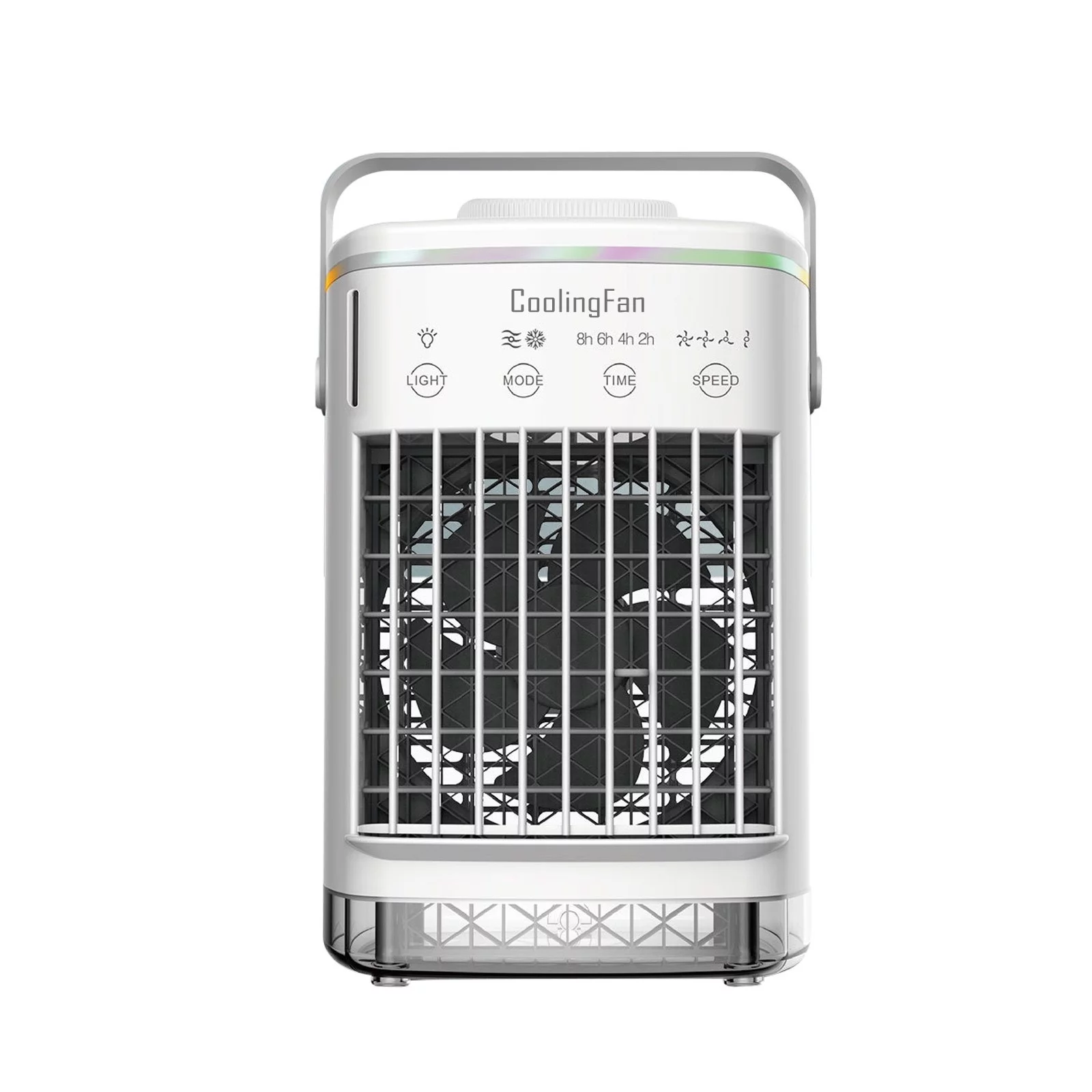 Biweutydys 2024 New 4 In 1 Mini Portable USB AirConditioner Fan Personal Space AirCooler Fan Evaporative Portable Cooler With 700ml Water, Daily Household Decoration Gift��Fans��
