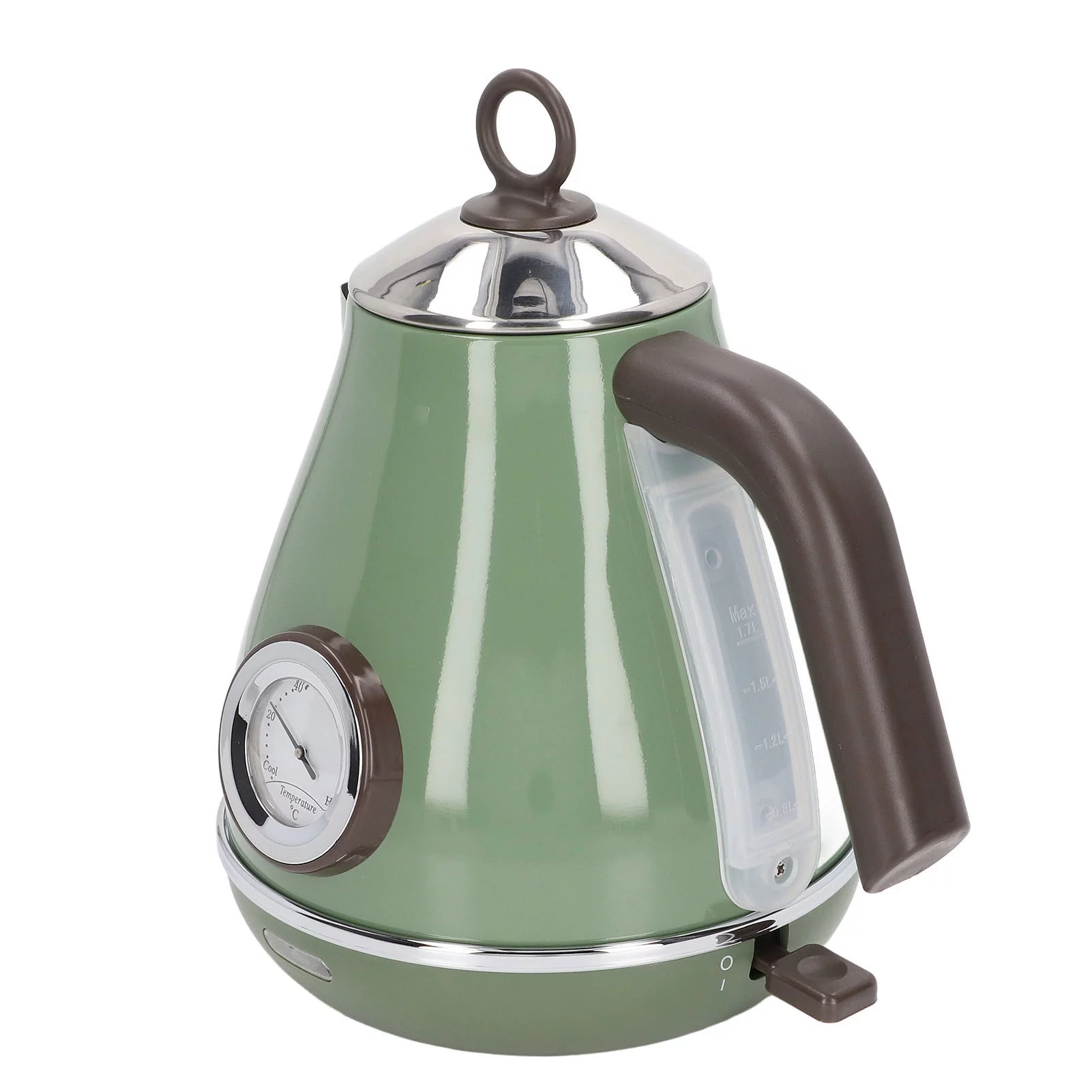 2024 Electric Water Kettle Temperature Display Retro Paint Electric Kettle with 360 Degree Rotating Base EU Plug 220?240V Dark Green