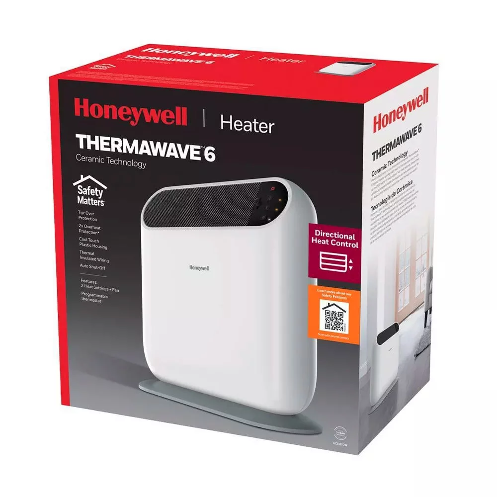 Honeywell ThermaWave 6 Ceramic Technology Space Heater, White