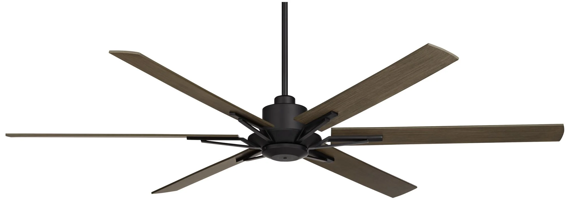 72' Casa Vieja Expedition Industrial Rustic Indoor Outdoor Ceiling Fan LED Light Remote Matte Black Weathered Oak Damp Rated Patio