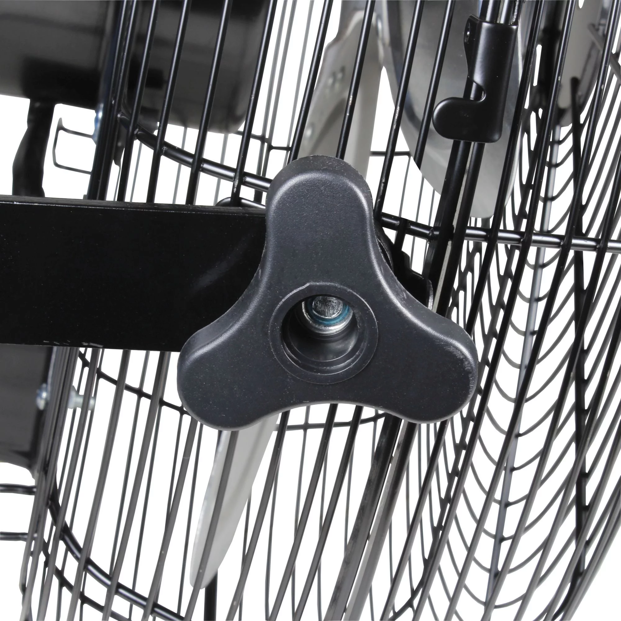Comfort Zone 18�� High-Velocity 3-Speed Industrial Wall Mount Fan, 360-Degree Angle Adjustment, All-Metal Construction, and Steel Mounting Bracket, Black