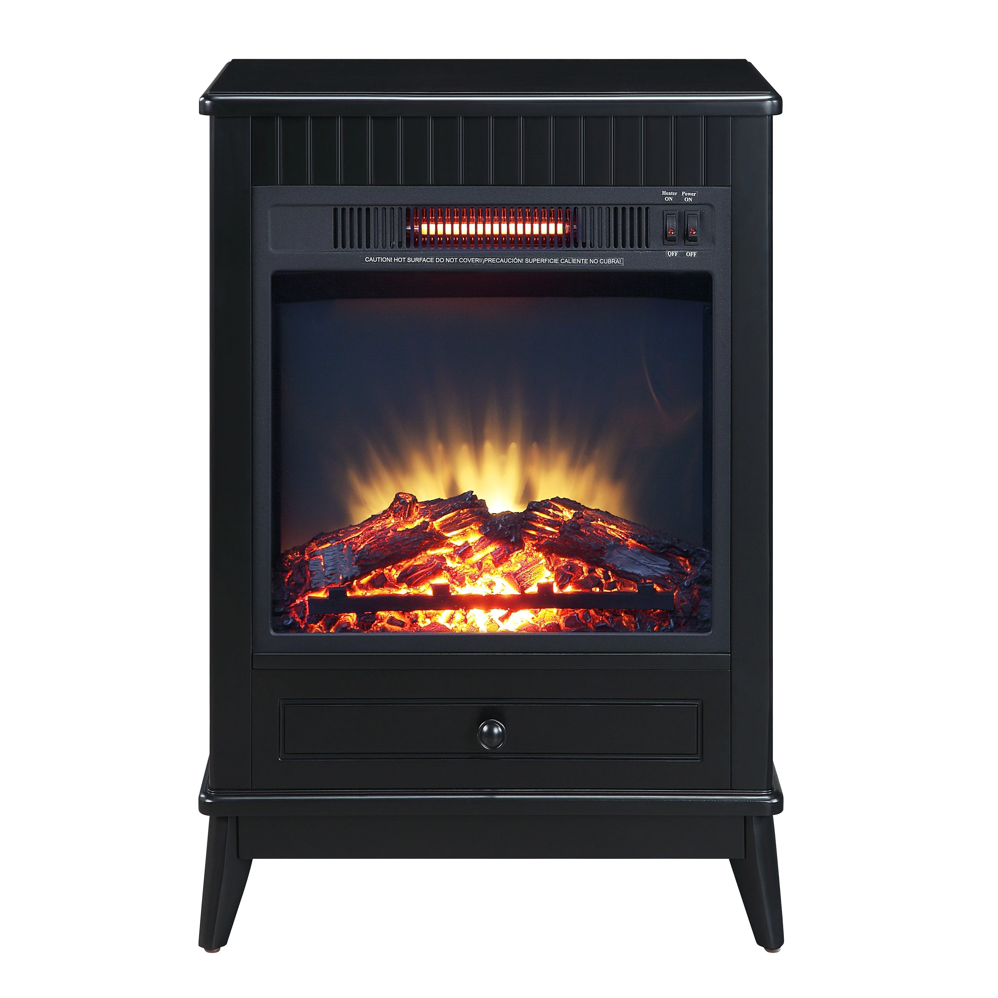 Acme Furniture Hamish Freestanding Electric Fireplace in Black