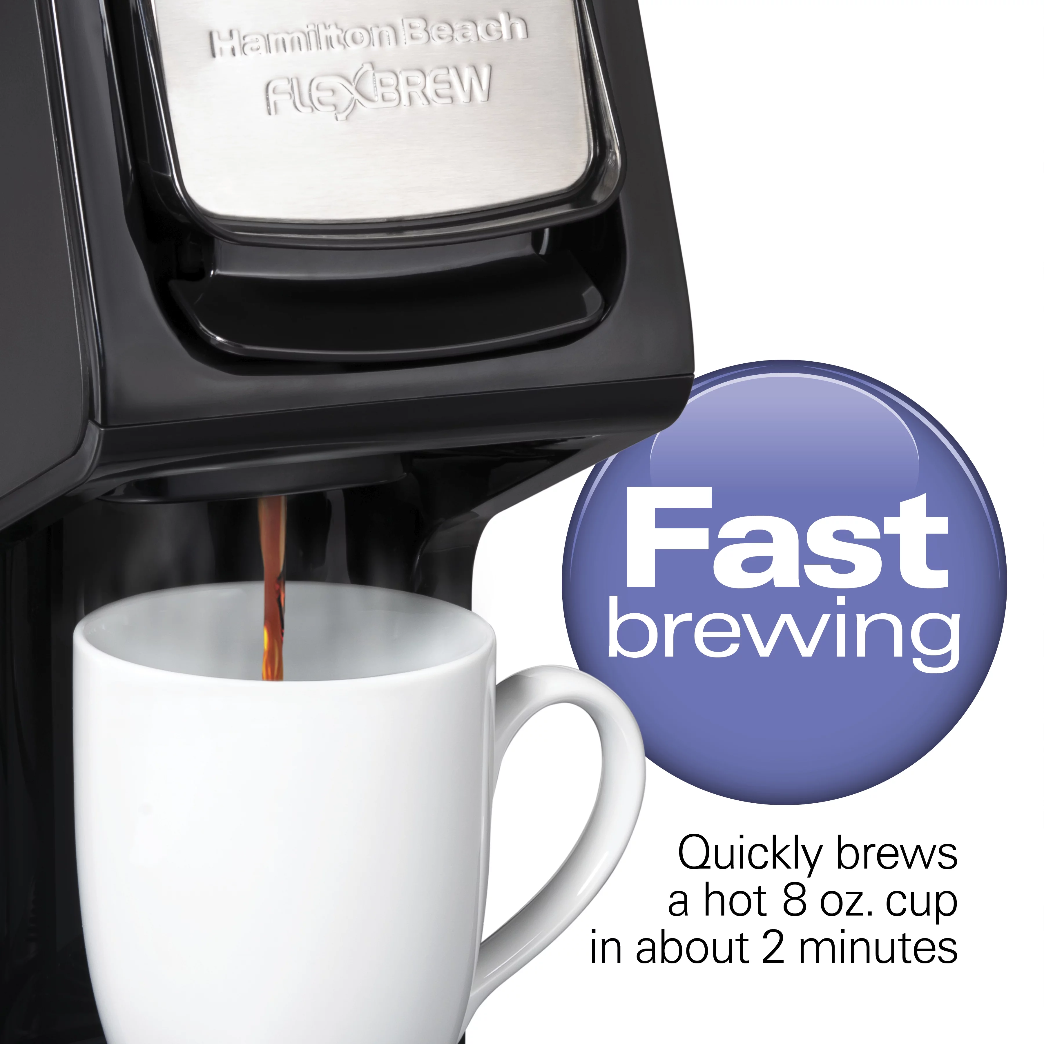 Hamilton Beach FlexBrew Dual Coffee Maker, Touch-Sensitive Controls, Stainless Steel Trim, 49918