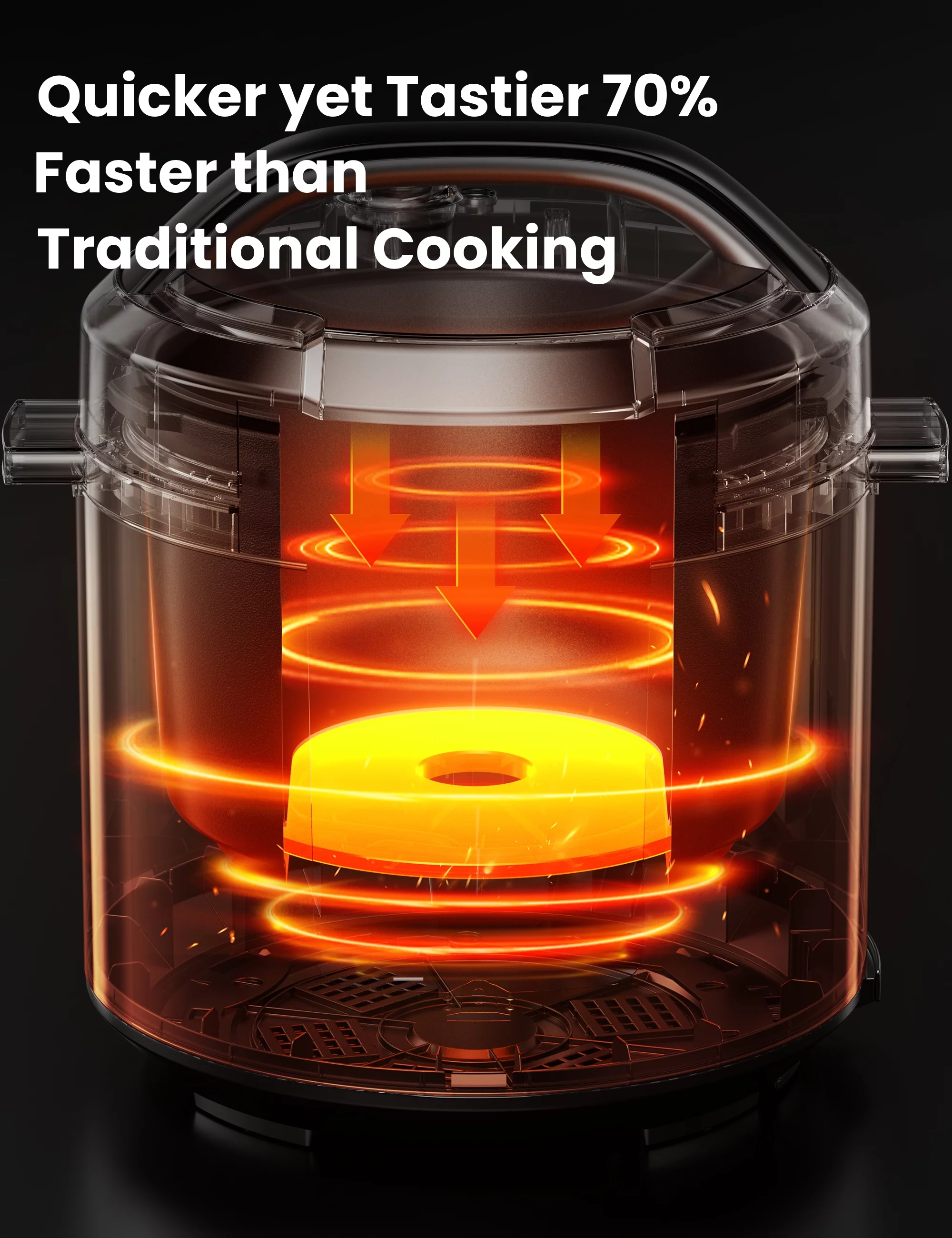 COMFEE' 9-in-1 Electric Pressure Cooker with 14 Presets, Instant Multi Cooker Olla de Presion Non-Stick Interior Pot, Yogurt Maker Rice Cooker Slow Cooker Saut�� Steamer 6 Quarts Black