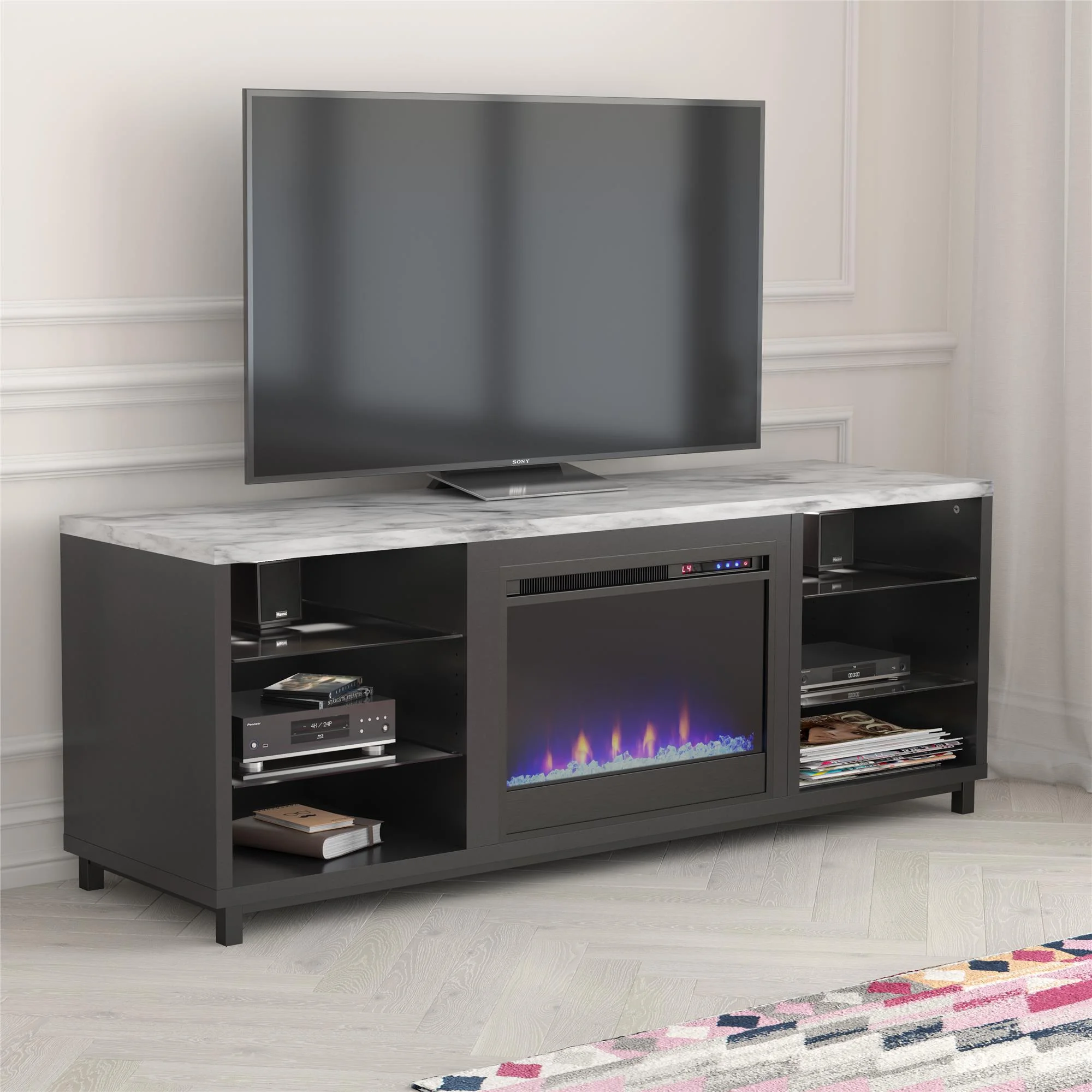 CosmoLiving by Cosmopolitan Westchester Fireplace TV Stand for TVs up to 65