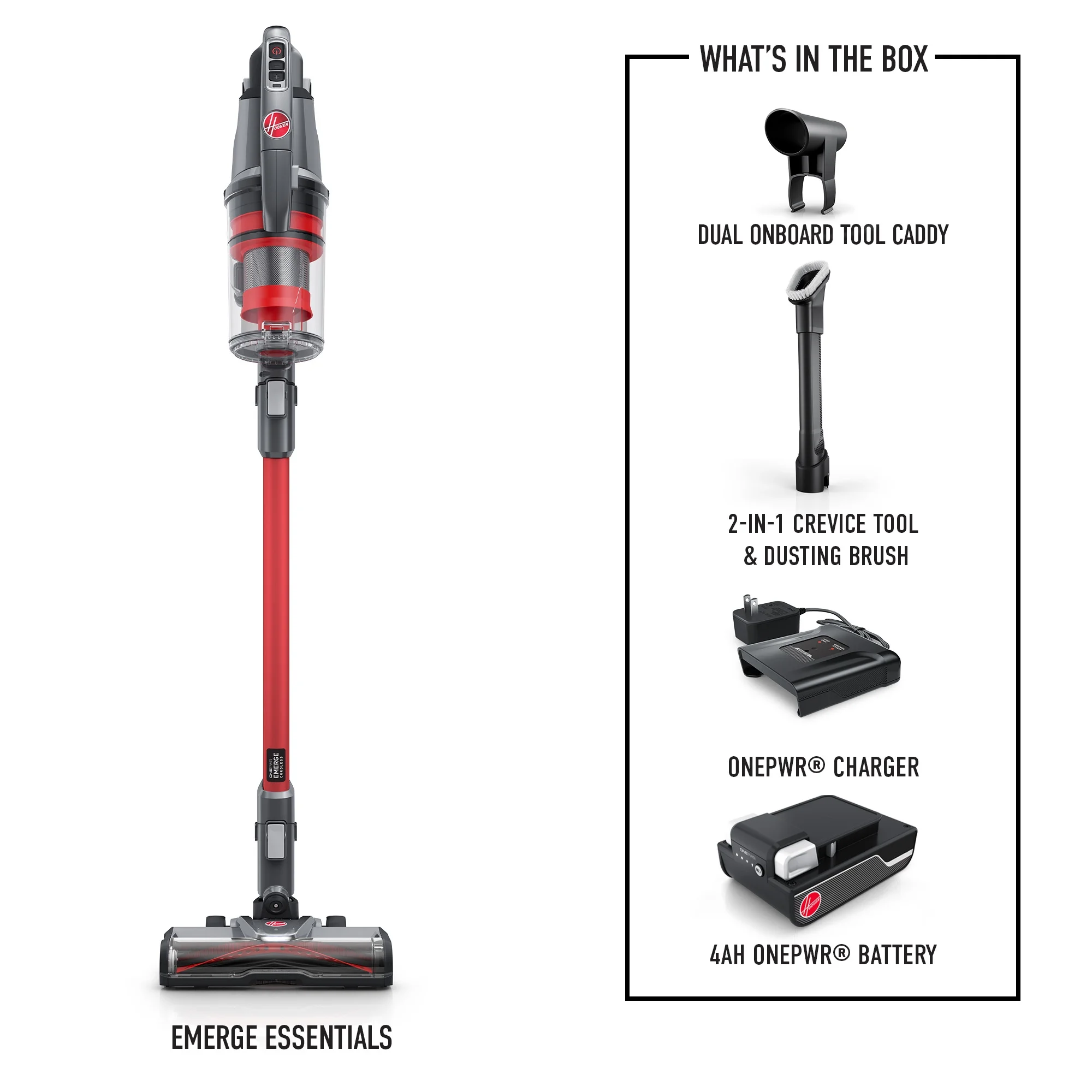 Hoover ONEPWR Emerge Essentials Cordless Stick Vacuum, New, BH53610V