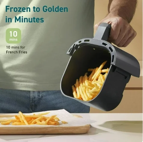 Air Fryer Oven 2.1 Qt, 4-in-1 Mini Airfryer, Bake, Roast, Reheat, Space-saving & Low-noise, Nonstick and Dishwasher Safe Basket, 30 In-App Recipes, Sticker with 6 Reference Guides
