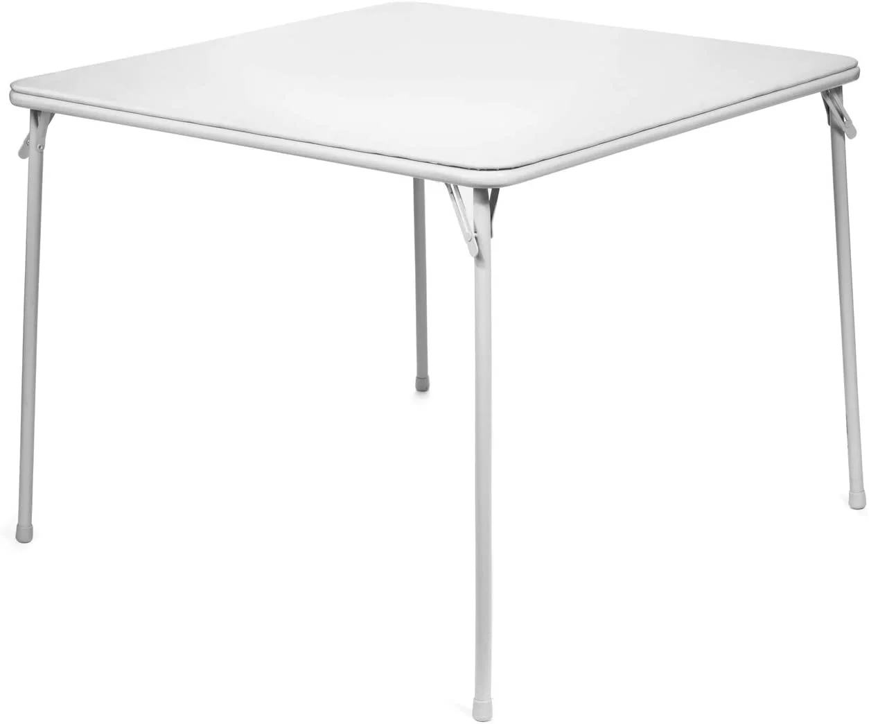 5pc. XL Series Folding Card Table and Triple Braced Vinyl Padded Chair Set, Commercial Quality, White, 38' x 38' x 29.5'