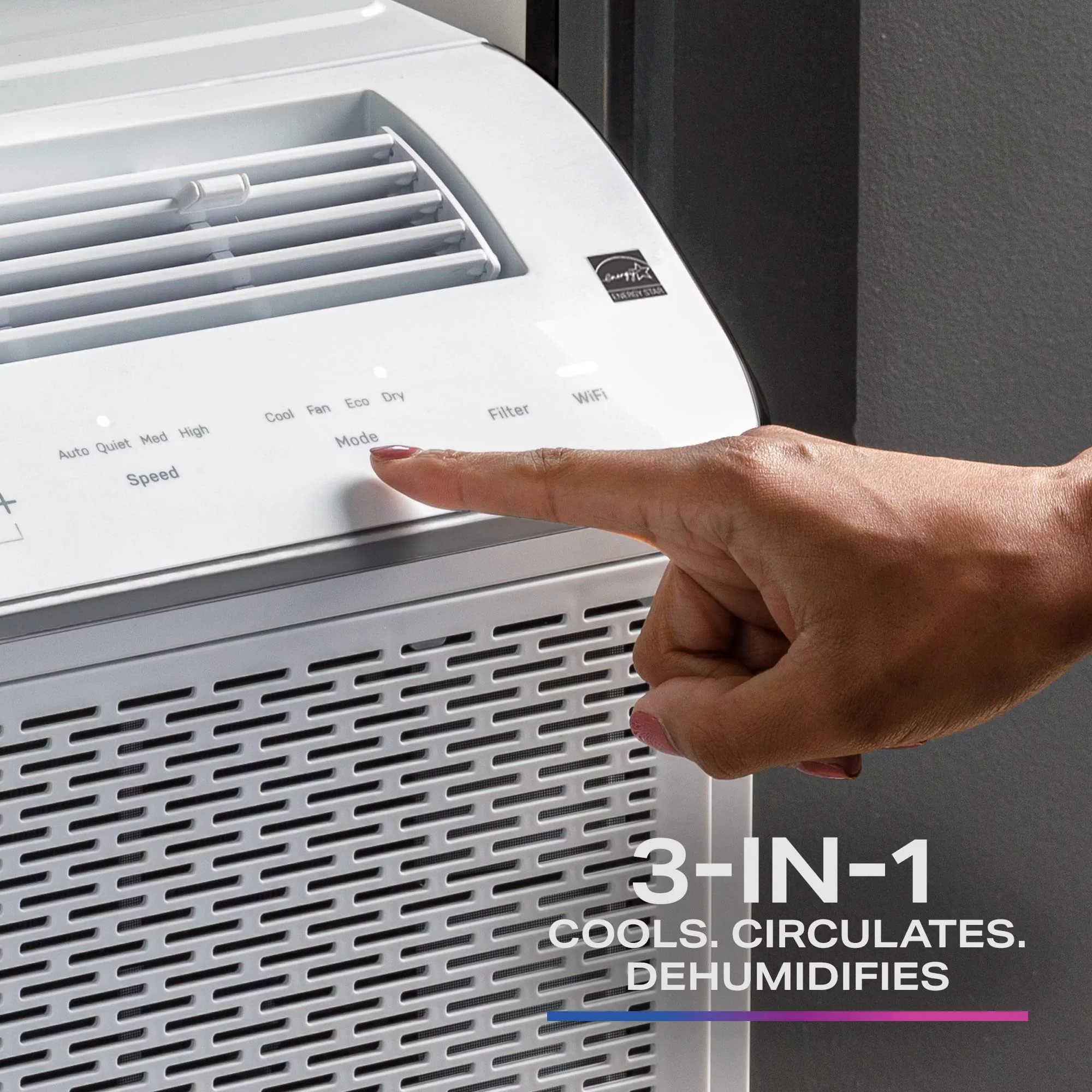GE Profile Ultra Quiet Window Air Conditioner 8,200 BTU, WiFi Enabled, Ideal for Medium Rooms, Easy Installation with Included Kit, White