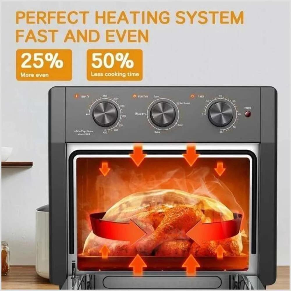 1300W Family-Sized 19 Quart Air Fryer Healthy Cooking Convection Oven Toaster