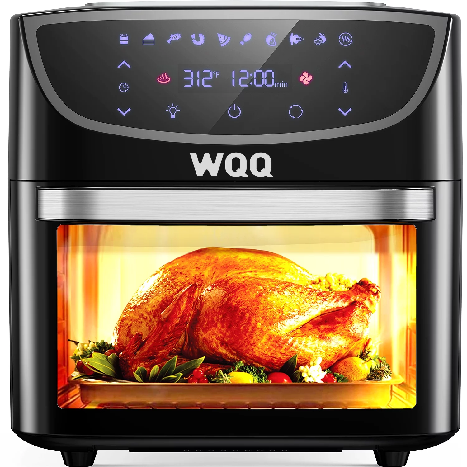 HiGoing Air Fryer Oven, 20 Quart Large Air Fryer Oven Combo, 1800W Airfryer Toaster Oven, 10 in 1 Multi-Functional Oilless Cooker with 360�� Air Circulation / LED Digital Screen / 9 Accessories, ETL Ce