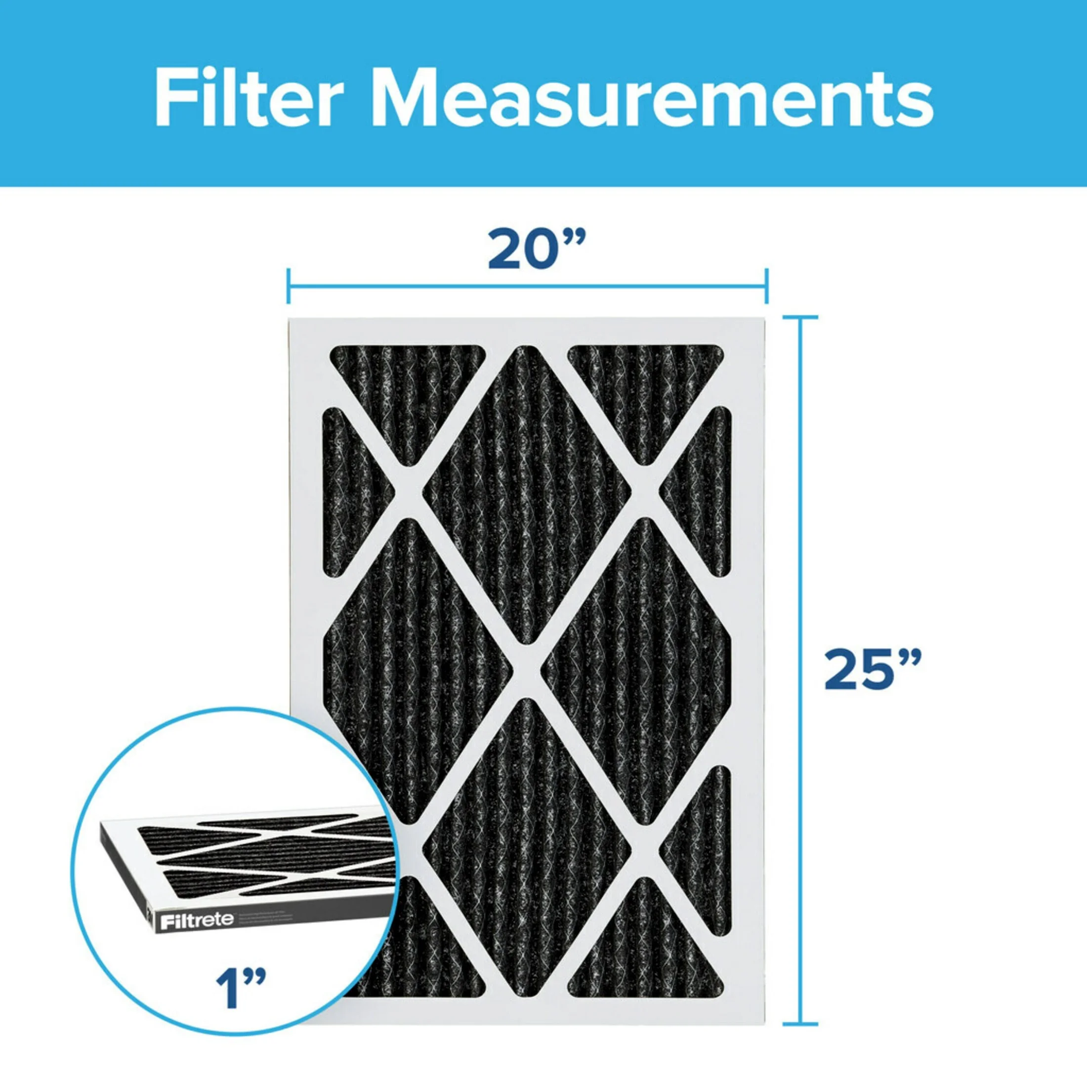 Filtrete 20x25x1 Air Filter, MPR 1200 MERV 11, Allergen Plus Odor Reduction, 1 Filter