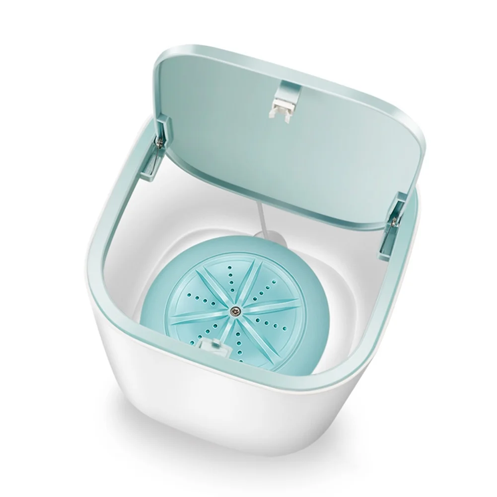 2024 Ultrasonic Turbine Washing Machine Mini Turbo Portable Washing Machine for Underwear Baby Clothes USB Powered Travel RV Camping Laundry Washer
