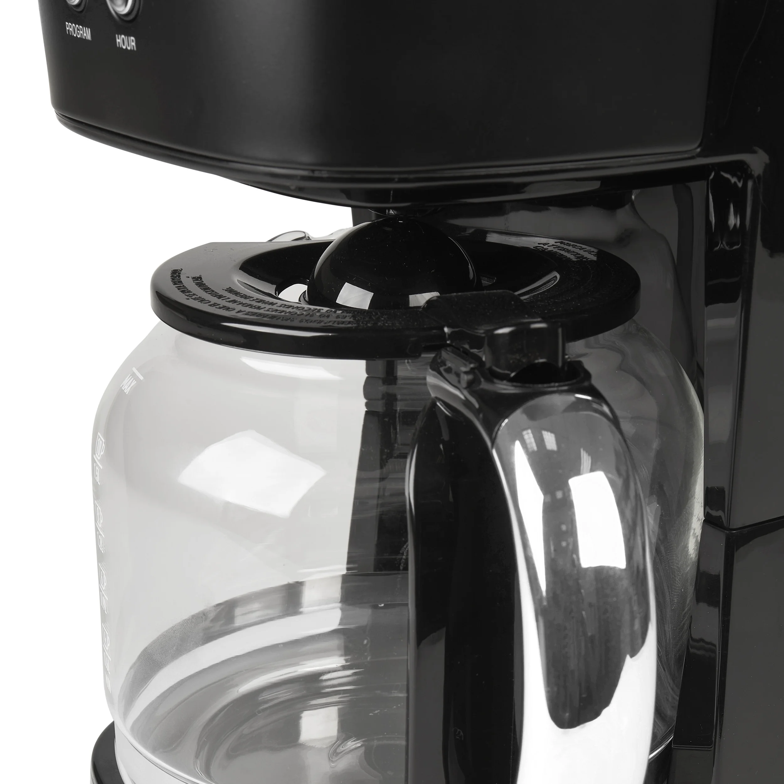 HADEN 12-Cup Programmable Coffee Maker, Black / Chrome - 75098