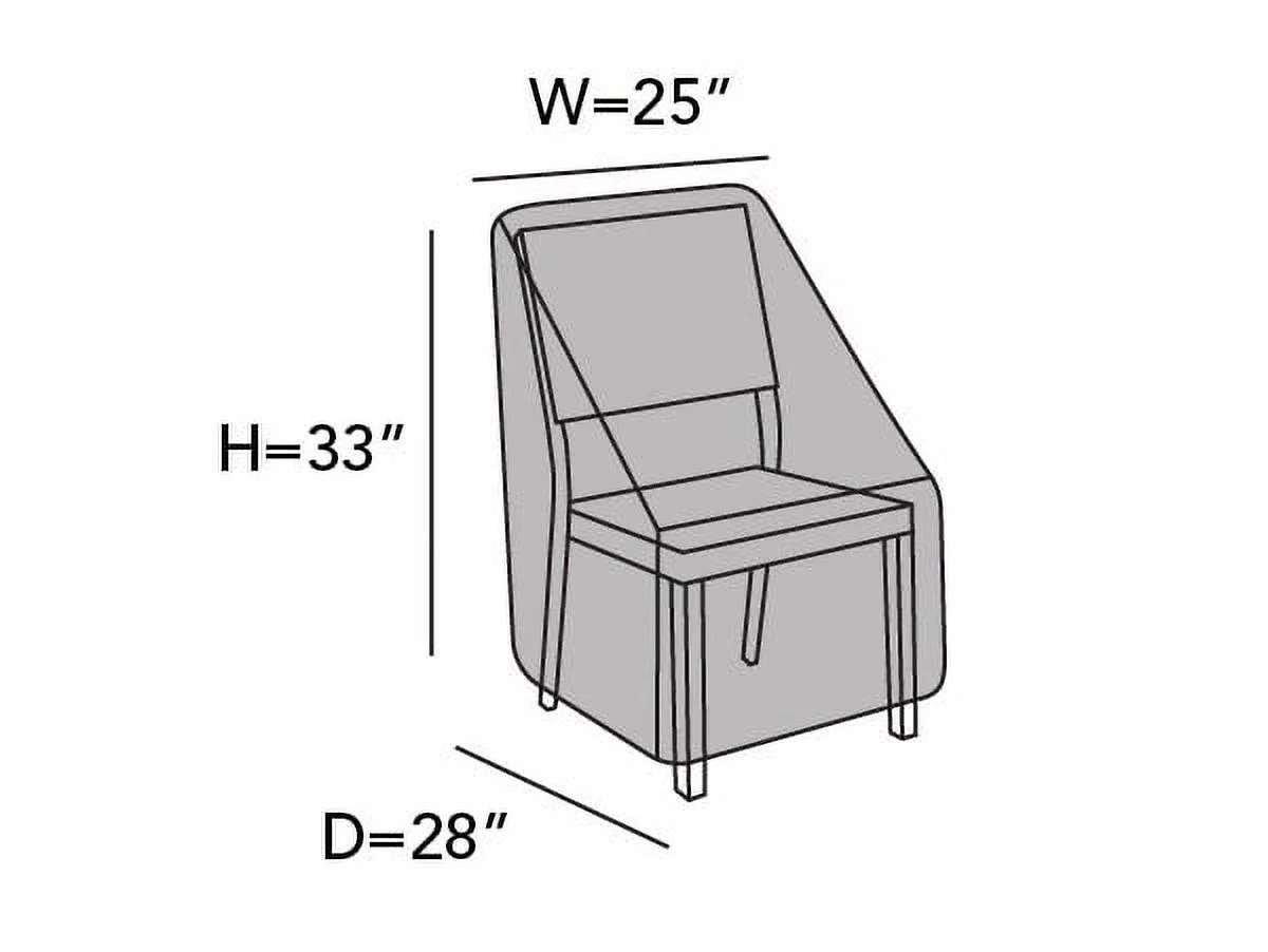 Covermates Armless Sectional Chair Cover - Premium Polyester, Weather Resistant, Drawcord Hem, Seating and Chair Covers-Stone