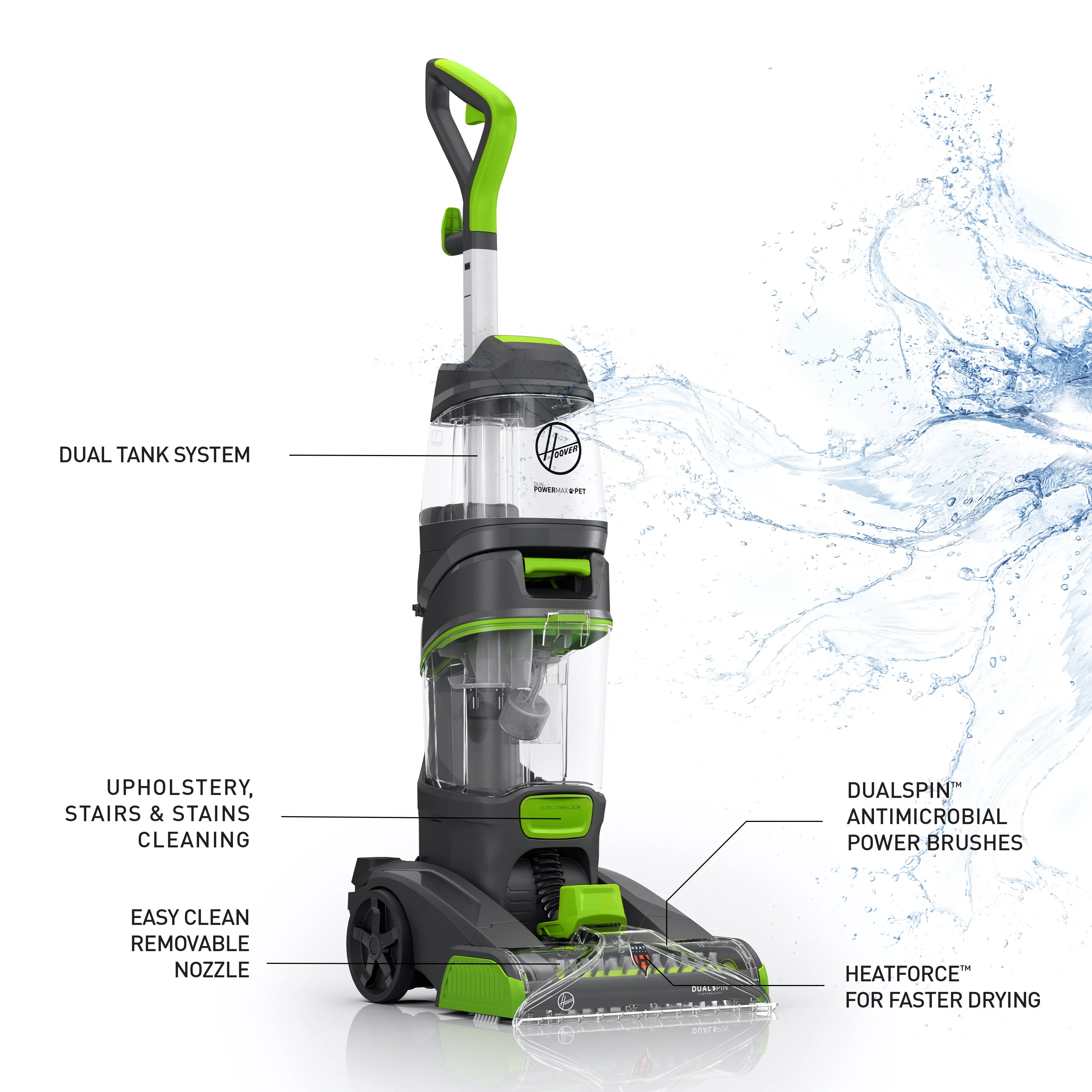 Hoover Dual Power Max Pet Upright Carpet Cleaner, FH54011, New