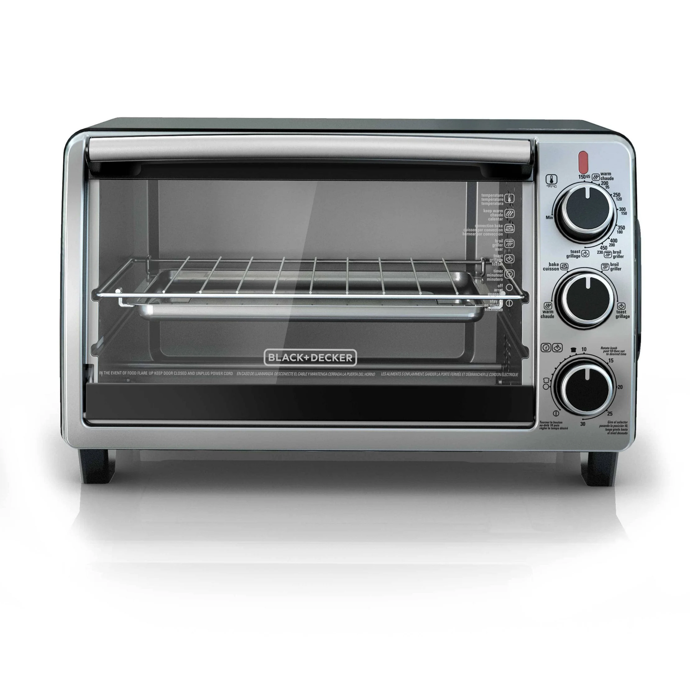 6 Slice Toaster Oven - Black