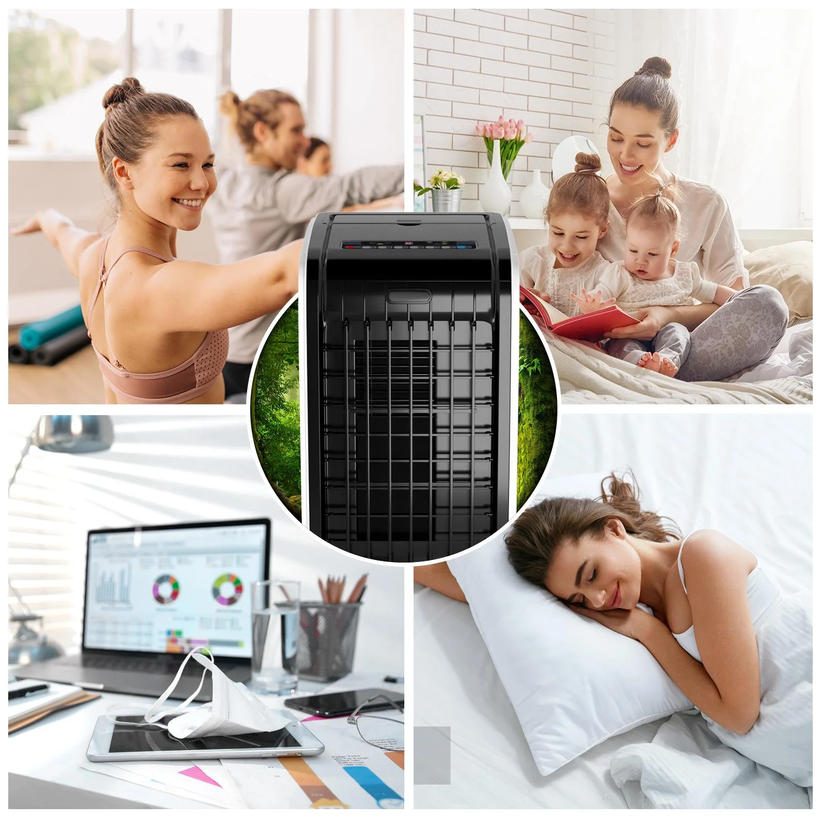 Giantex Portable Evaporative Air Cooler, 3-in-1 Air Cooler w/8-Hour Timer, Evaporative Cooler for Bedroom Home Office, Quiet Operation